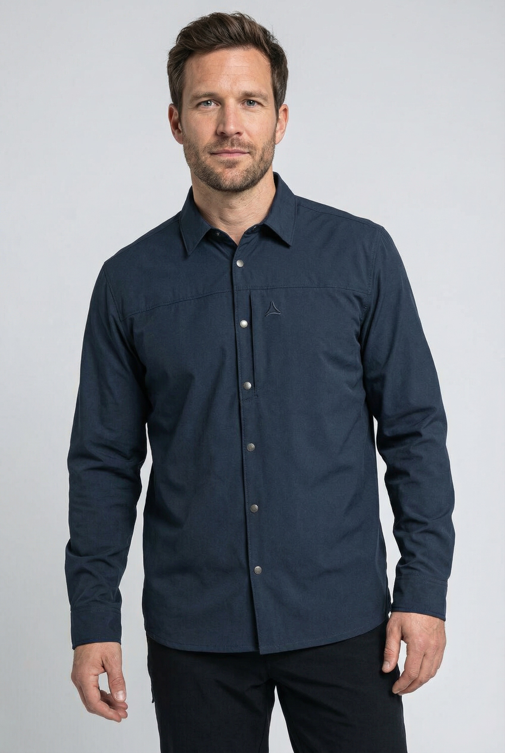 Schöffel Herren Navy Blazer Funktionshemd Sportliche Passform, Aus Polyester, Sportlicher Stil