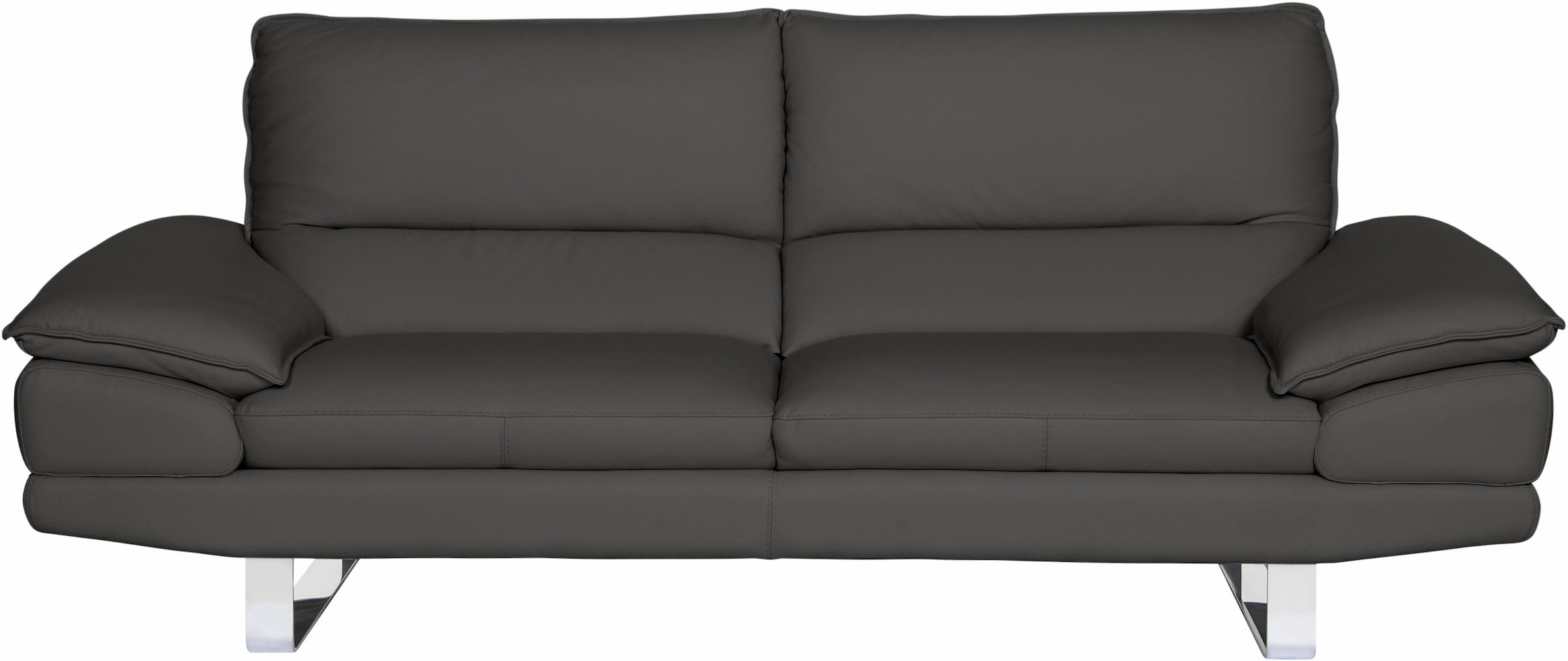 CALIA ITALIA 3-Sitzer »Dave, Sitzkomfort der Extraklasse, tolle Details«, Designsofa auf Kufenfuss, in zwei Lederqualitäten