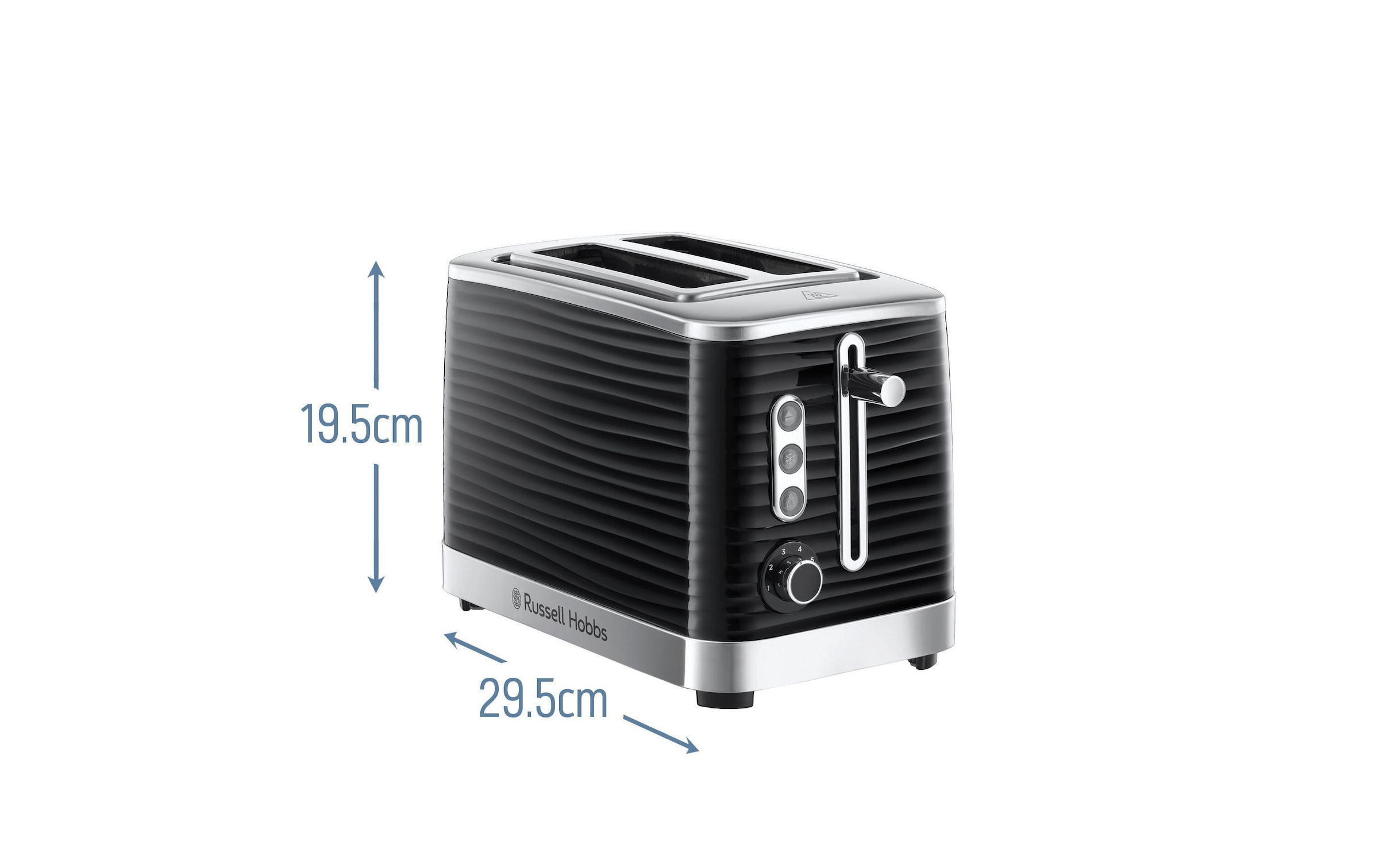 RUSSELL HOBBS Toaster »Inspire 24371-56 Schwarz«, 2 kurze Schlitze, für 2 Scheiben, 1050 W