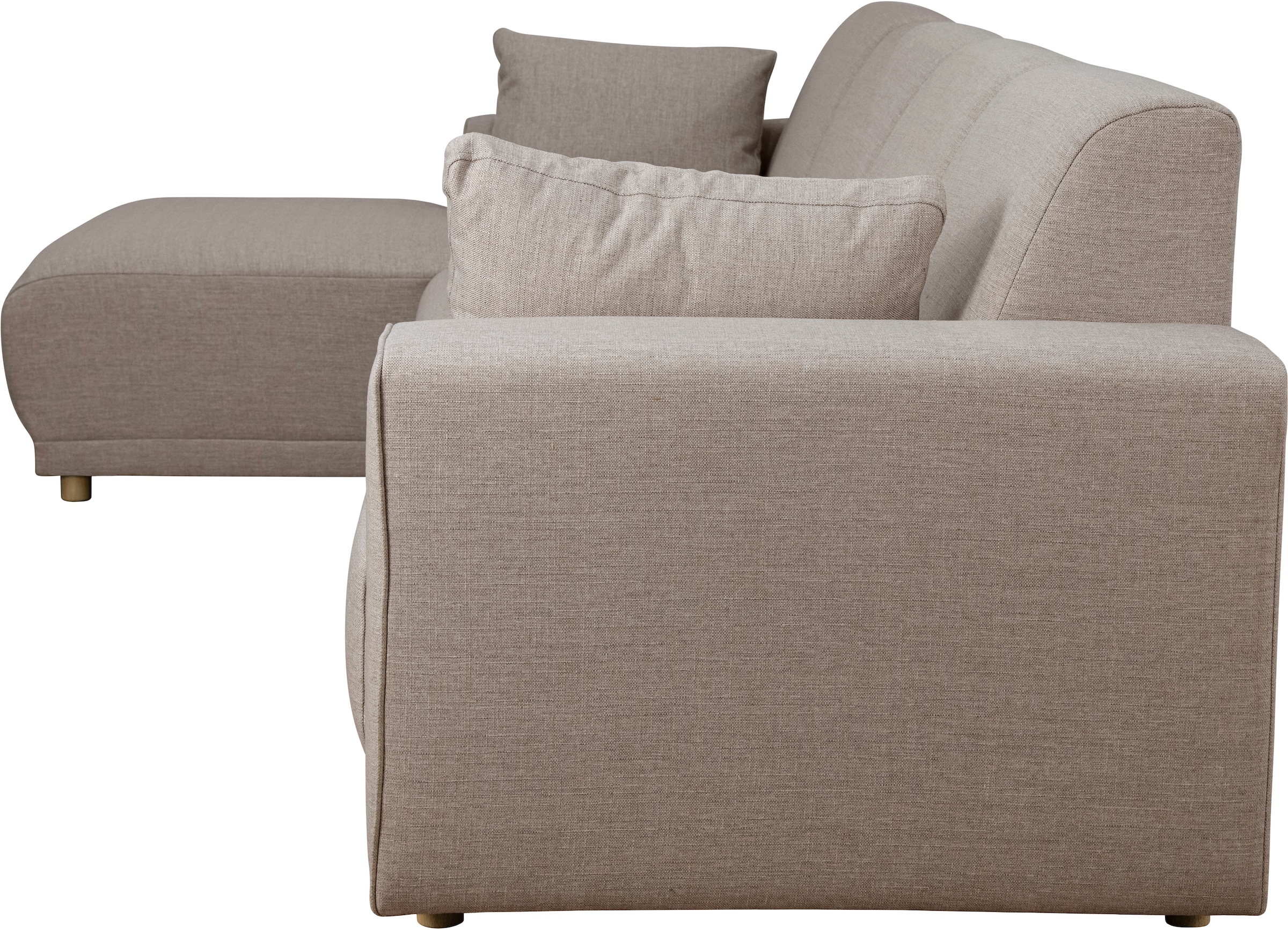 Home affaire Ecksofa »LEMPS wahlweise Recamiere links oder rechts L-Form«, incl. Zierkissen, Stellmasse 297x162 cm