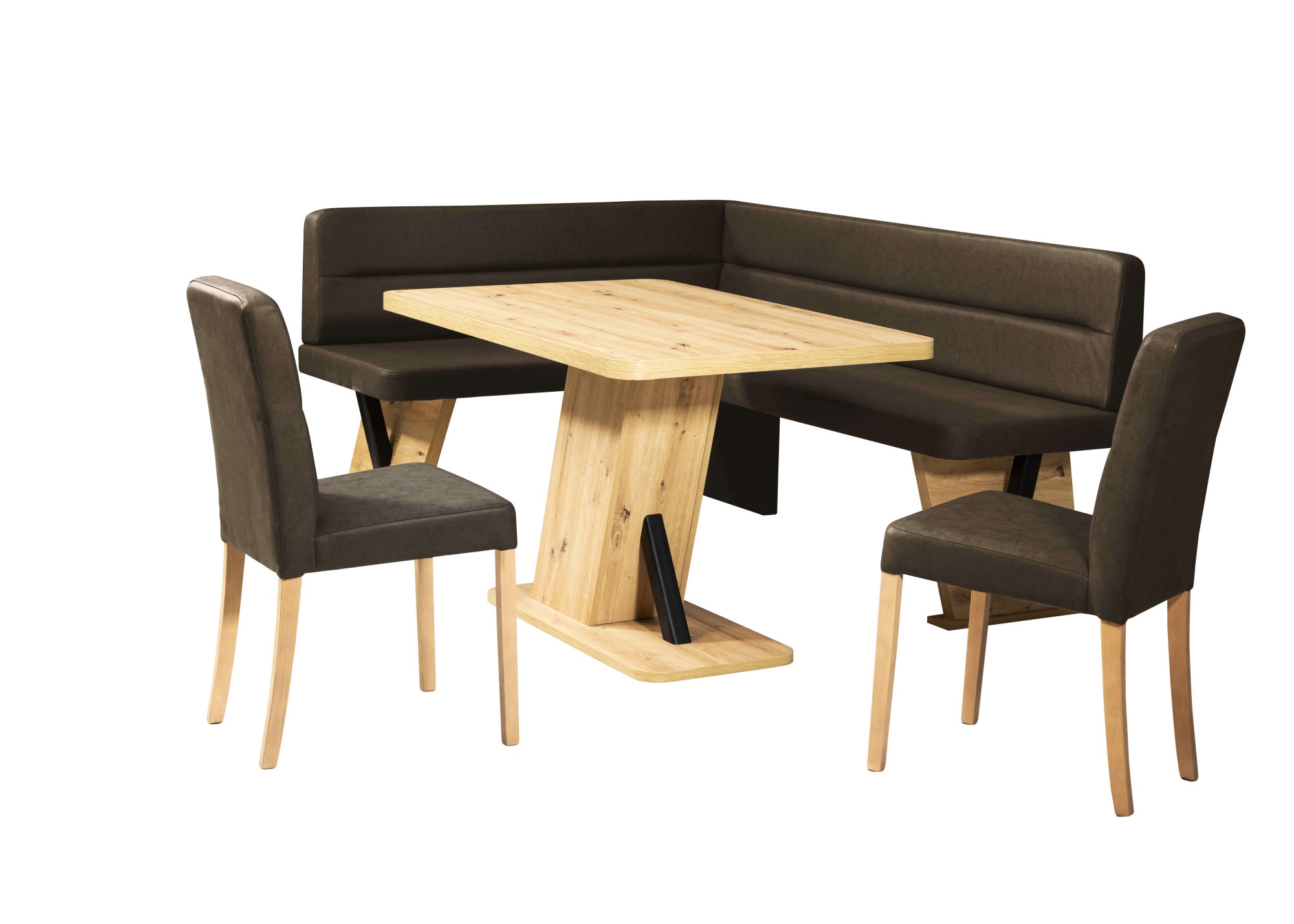 Home affaire Eckbankgruppe »Laros«, (Set, 4 tlg., 4tlg Set), perfekt für Küche, Esszimmer, Wohnzimmer