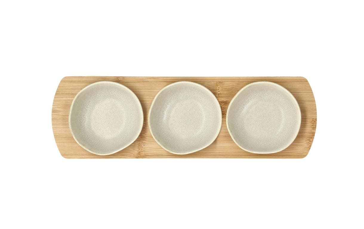 Villa Collection Denmark Tablett "mit 3 Schälchen Shoku" Holzart: Bambus (China)