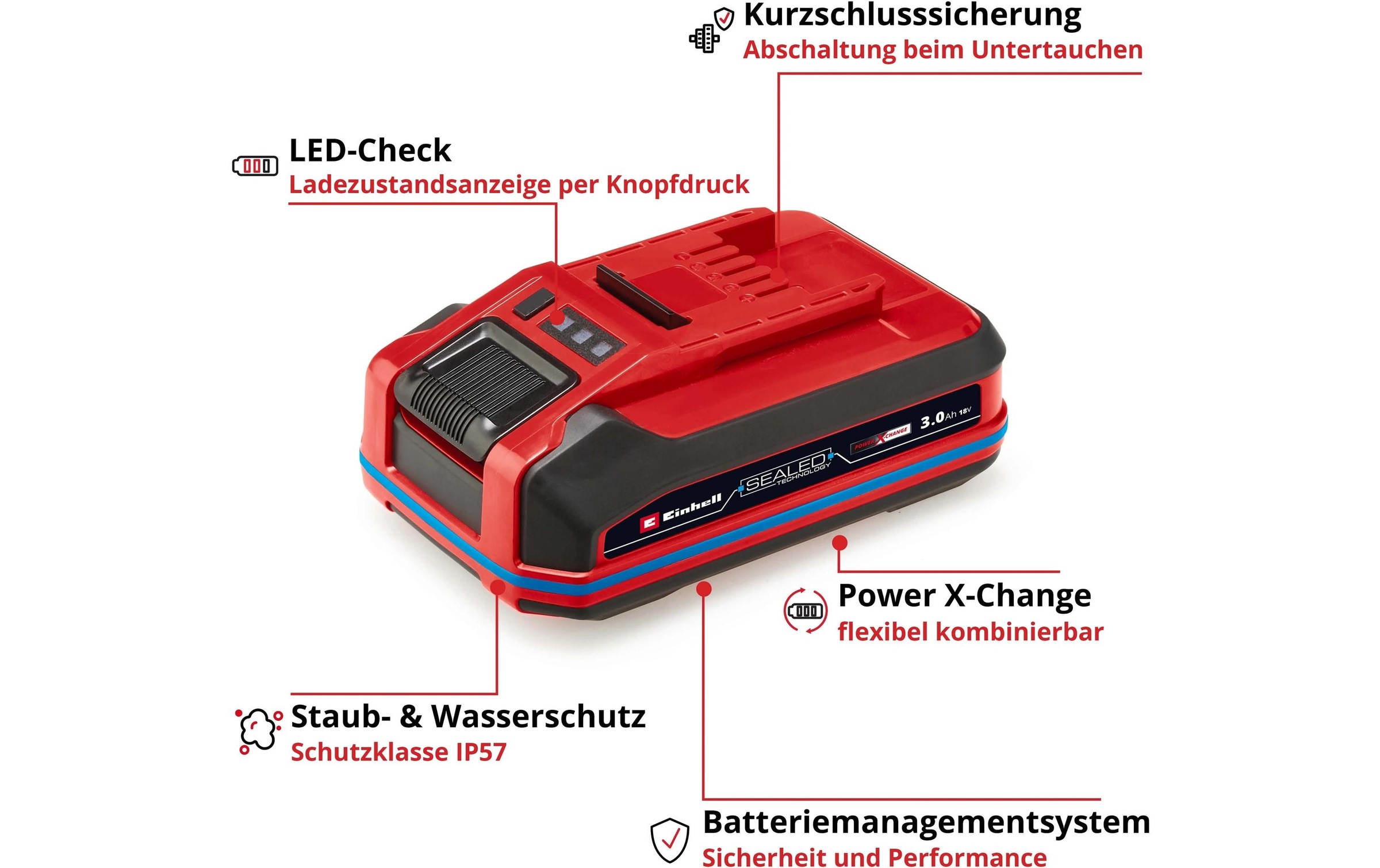 Einhell Werkzeug-Akku-Ladetechnik »18 V 3.0Ah SEALED PXC Plus A1«