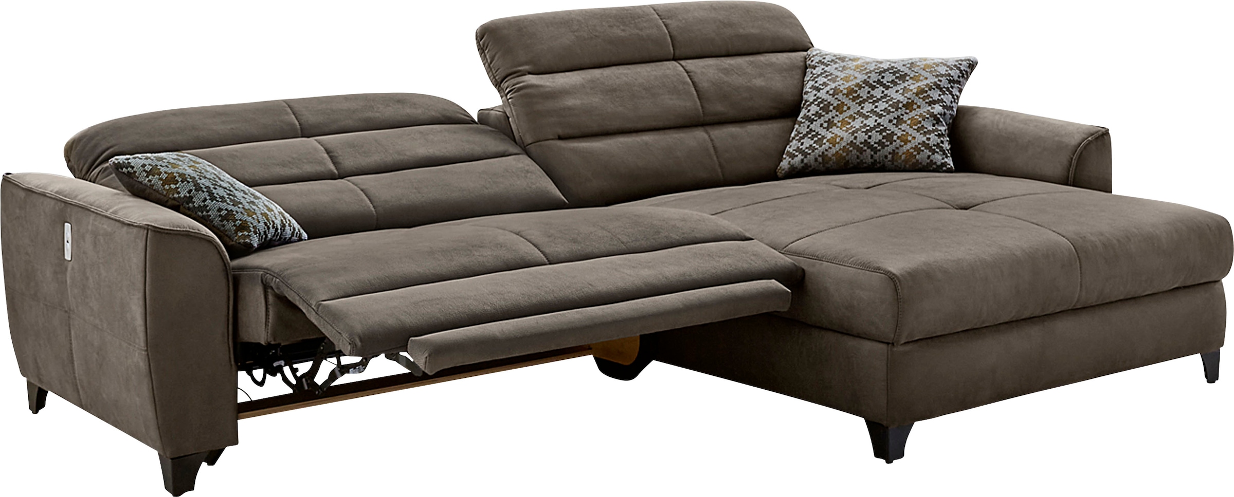 Jockenhöfer Gruppe Ecksofa »Double One L-Form«, mit 2x 120cm breiten, elektromotorischen Relaxfunktionen