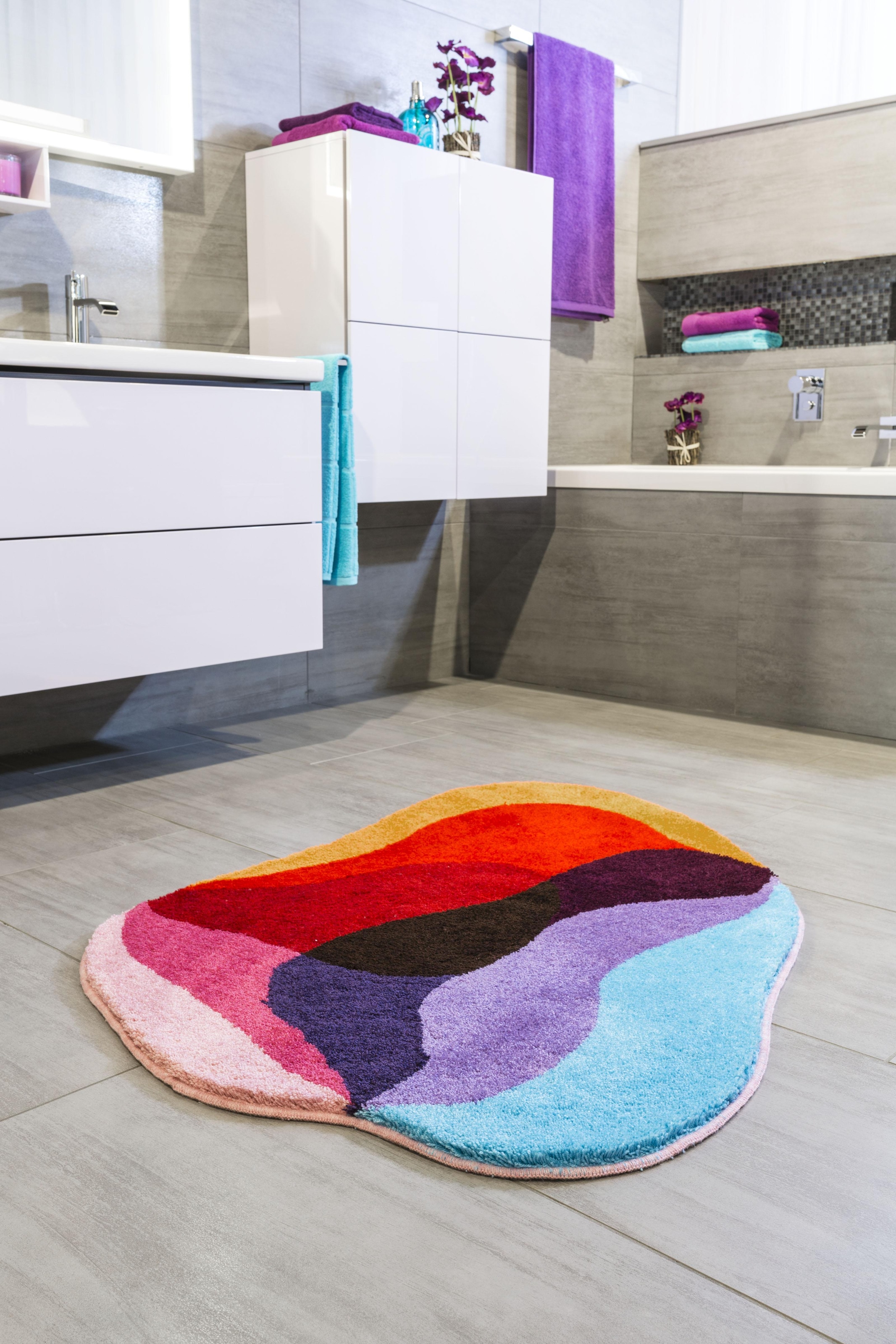 Grund Badematte »KARIM RASHID CONCEPT 21«, rutschhemmend beschichtet, fussbodenheizungsgeeignet, bunte Badematte mit abstraktem Design