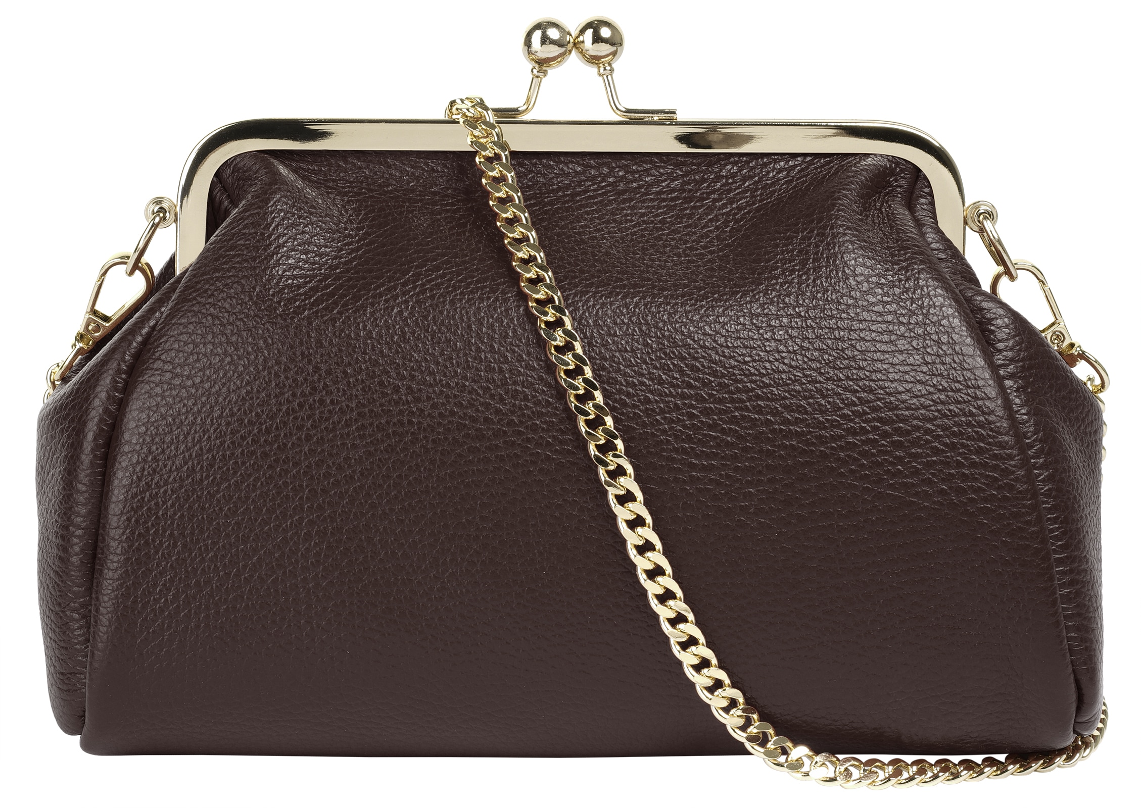 Cluty Abendtasche, echt Leder, Made in Italy