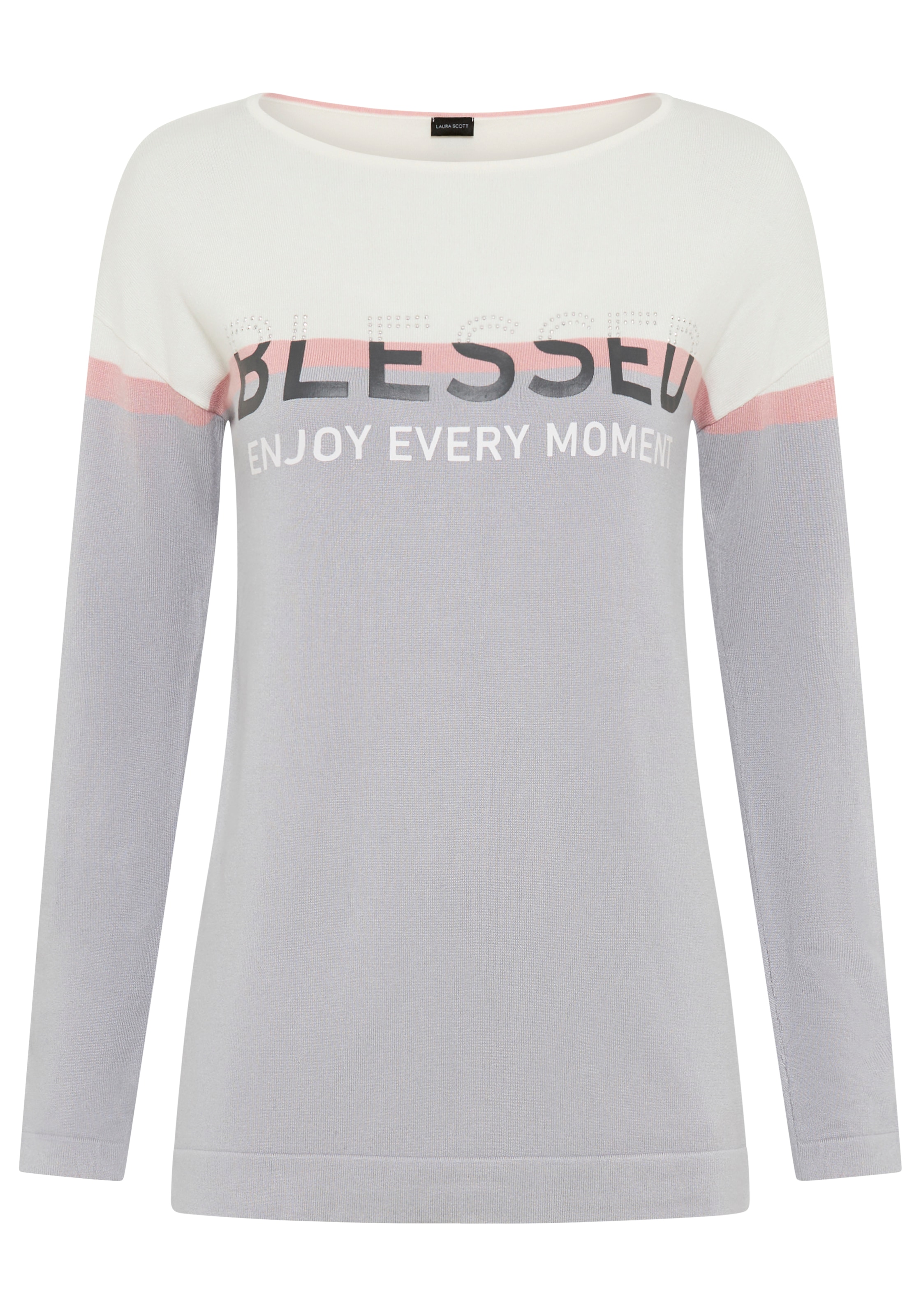 Laura Scott Strickpullover, mit Printstreifen - NEUE KOLLEKTION