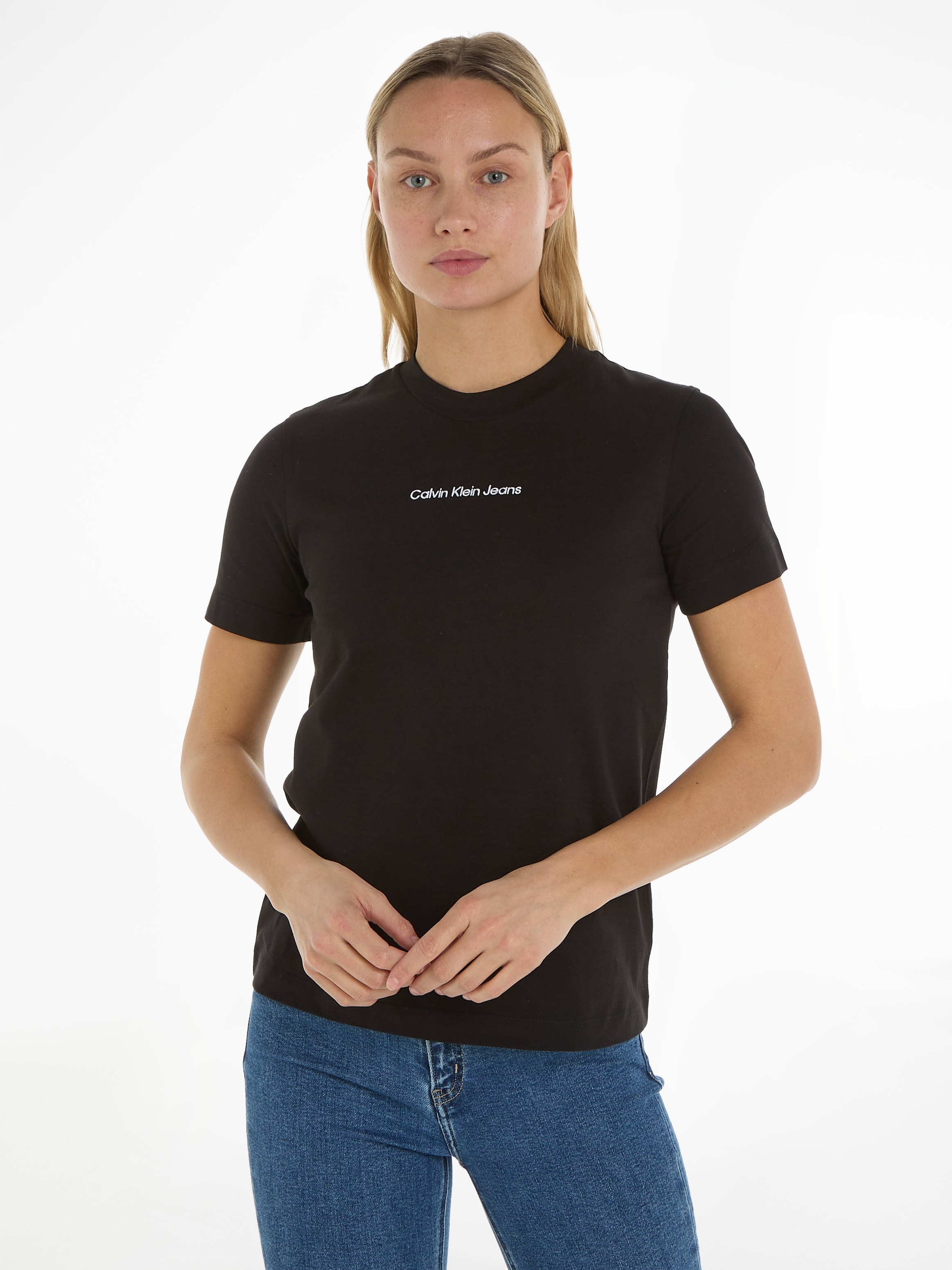 Calvin Klein Jeans T-Shirt »INSTITUTIONAL STRAIGHT TEE«, mit Markenlabel