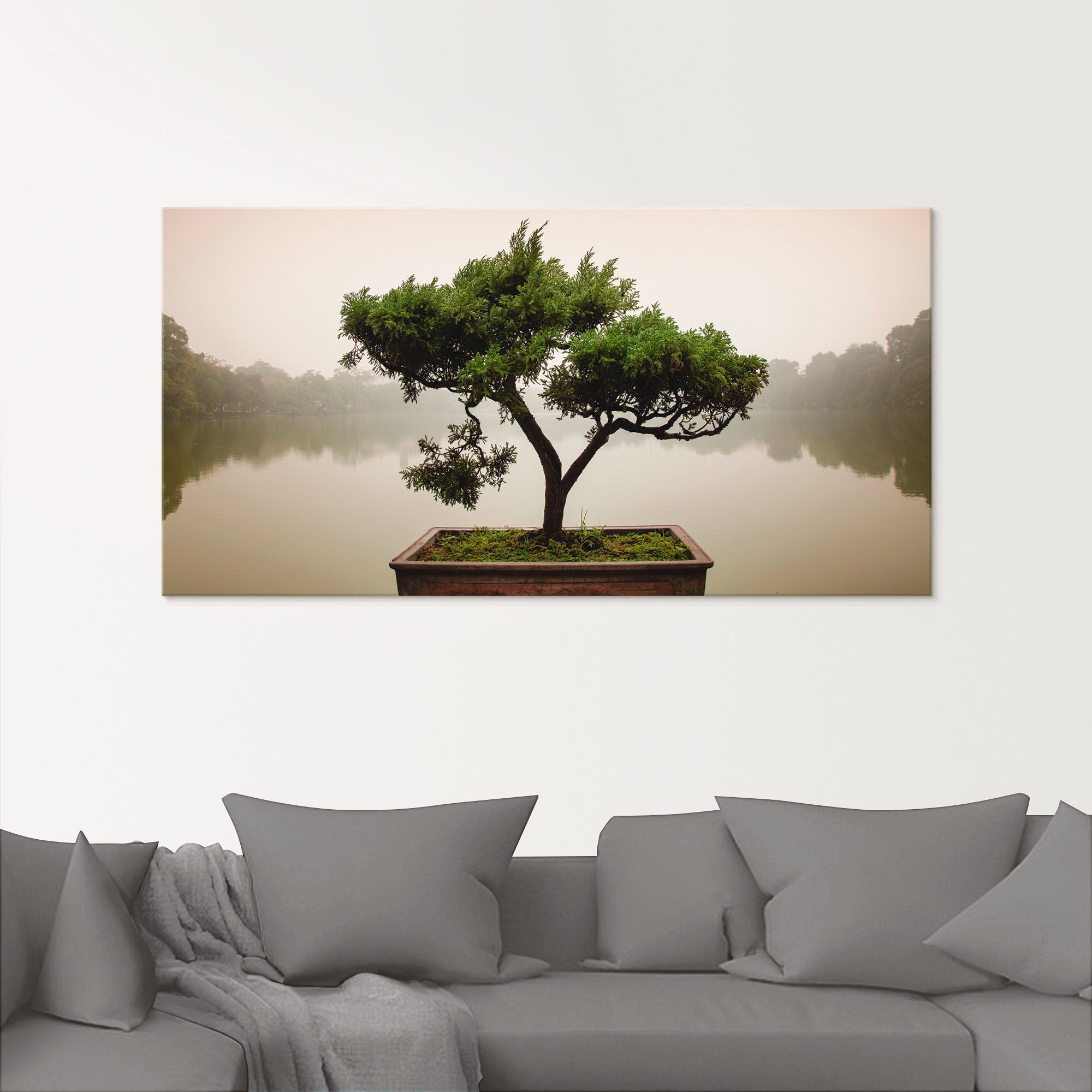 Artland Glasbild »Chinesischer Bonsaibaum«, Bäume, (1 St.), in verschiedenen Grössen