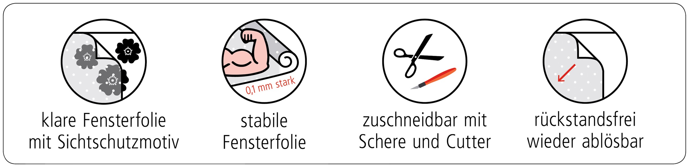 MySpotti Fensterfolie »Look Schneeflocken white«, halbtransparent, glattstatisch haftend, 200 x 30 cm, statisch haftend