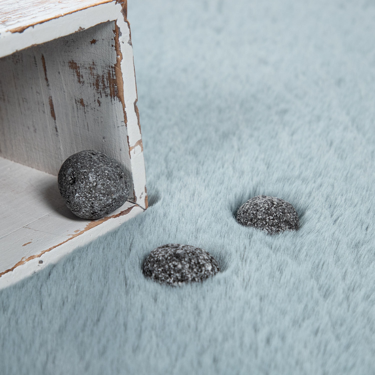 Paco Home Fellteppich »Rabbit 780«, rund, 26 mm Höhe, Kunstfell, Kaninchenfell-Haptik, echter Kuschelteppich, Uni-Farben