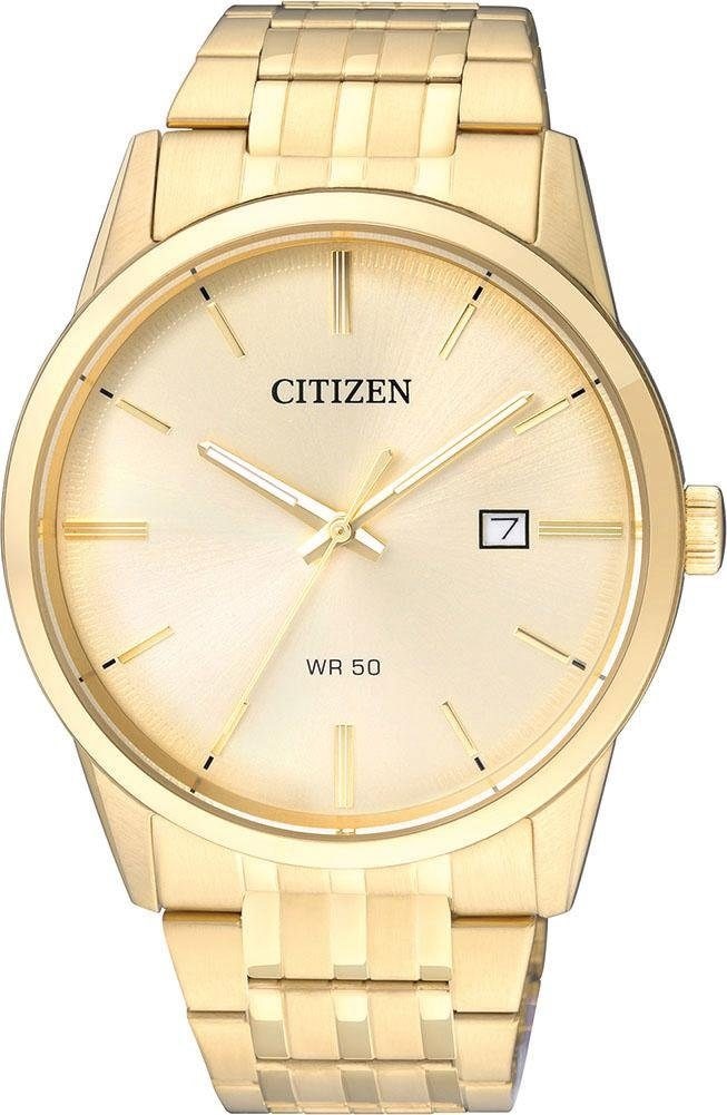 Citizen Quarzuhr »BI5002-57P«, Armbanduhr, Herrenuhr, Edelstahlarmband, Datum