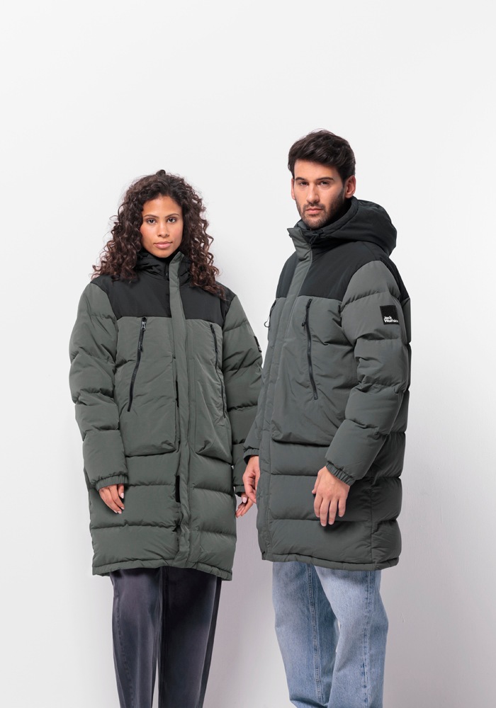Jack Wolfskin Daunenjacke »DELLBRUECK LONG JKT« mit Kapuze