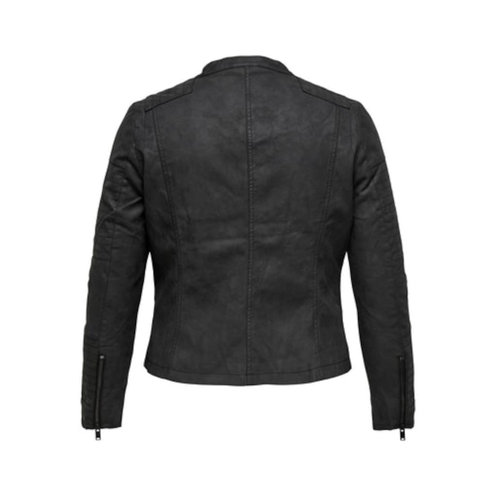 ONLY CARMAKOMA Lederimitatjacke »Avana«, mit Biker-Details