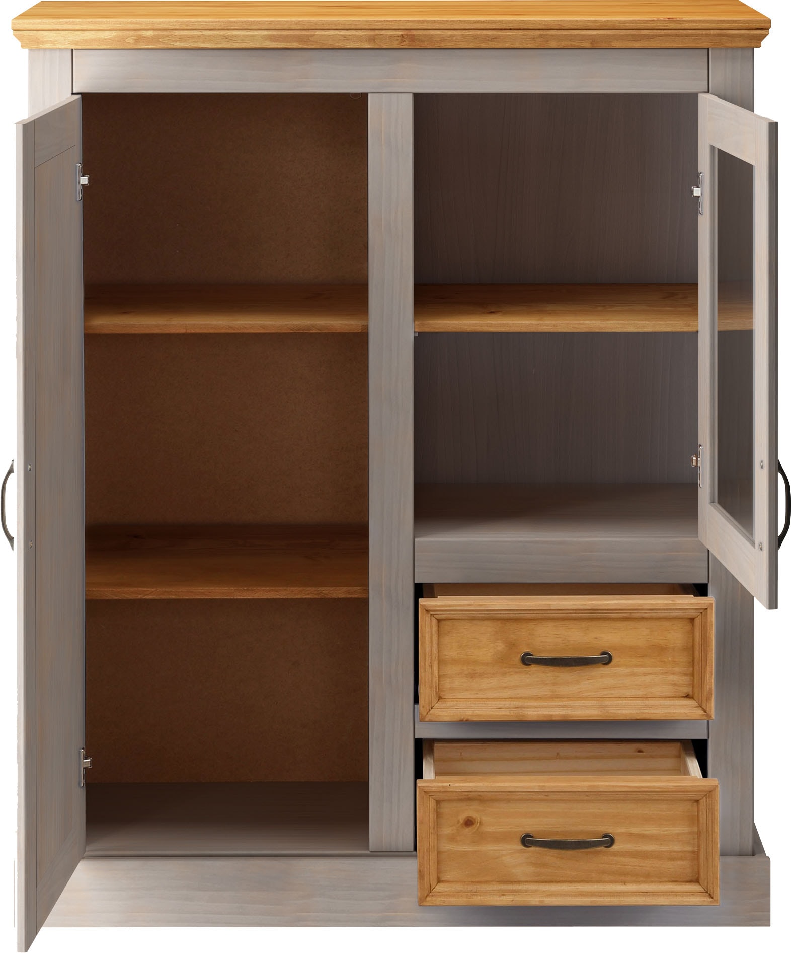 Home affaire Highboard »Selma«, Vitrine, Breite 100 cm