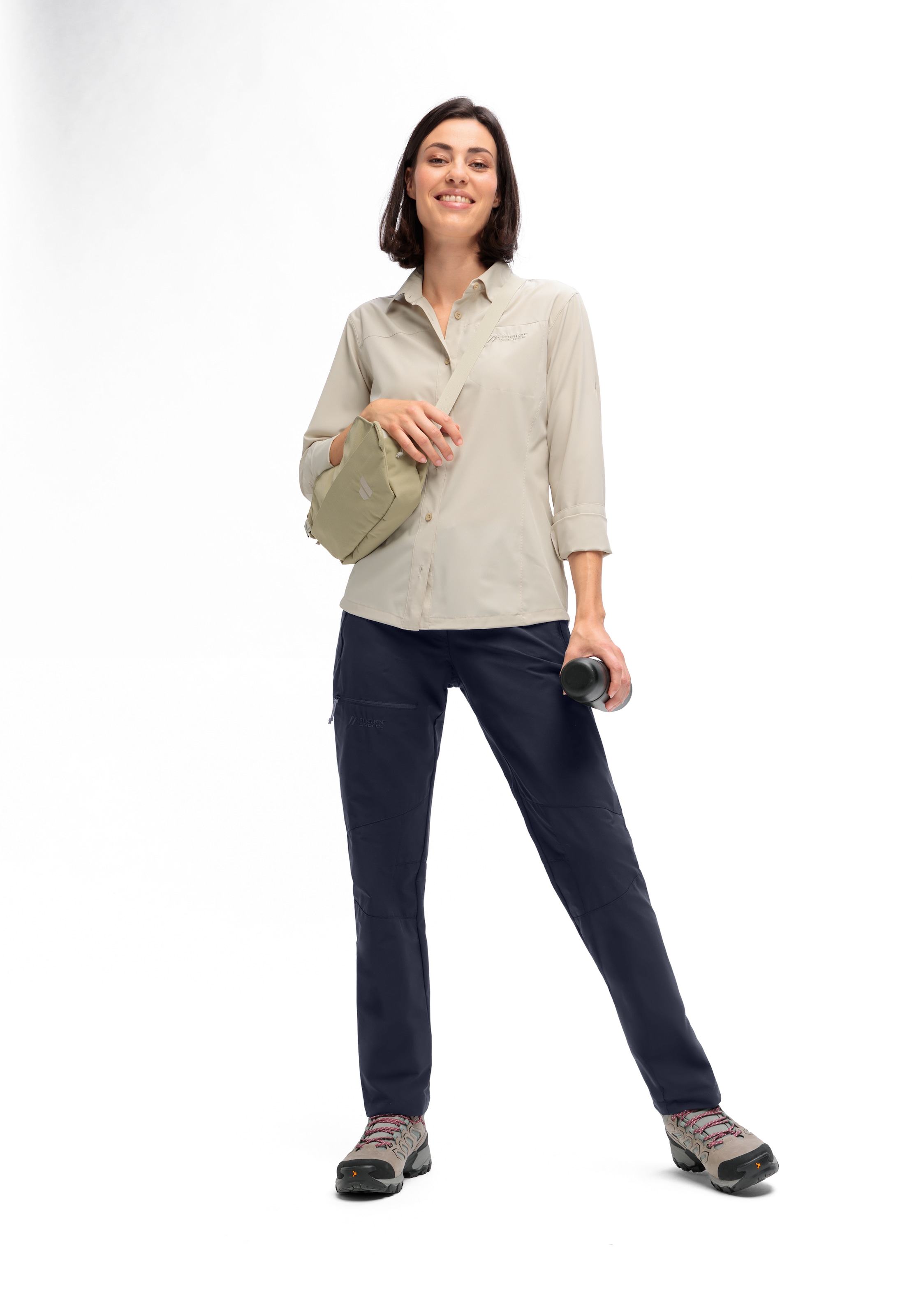 Maier Sports Outdoorhose »Lulaka Loop«, Damen Wanderhose, Funktionshose mit Taschen + Gürtel, Regular Fit