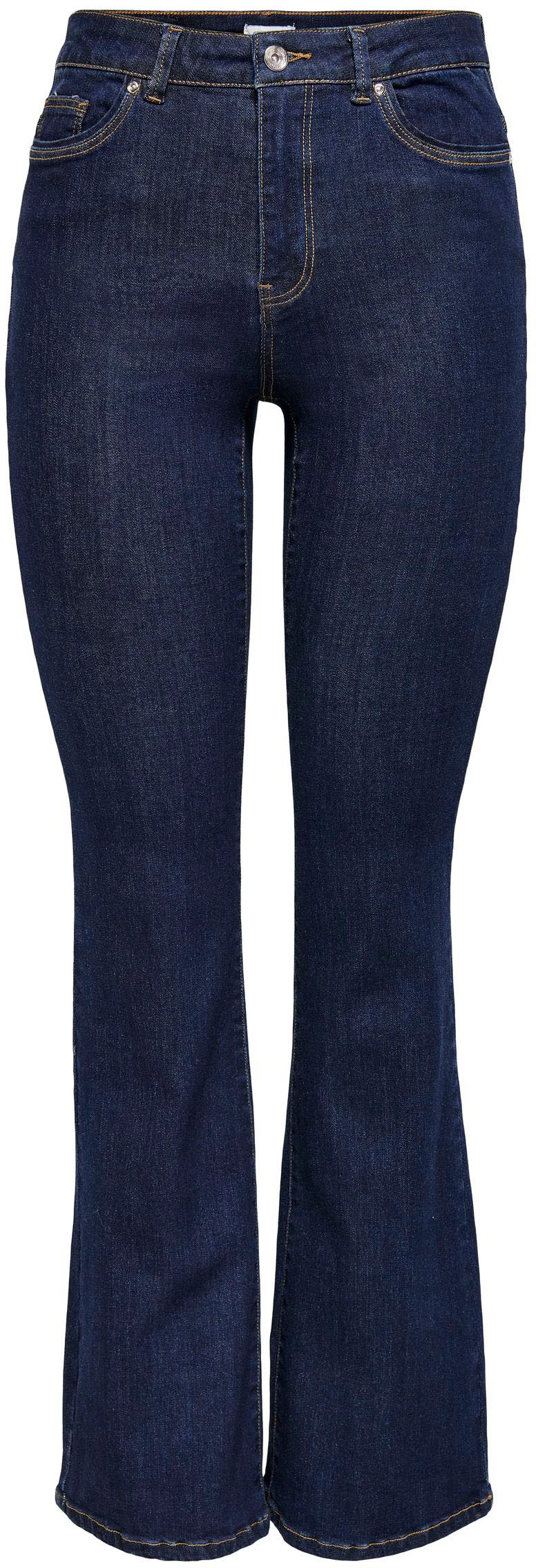 ONLY Bootcut-Jeans »ONLWAUW LIFE HW FLARED RINSE DNM«, mit Stretch