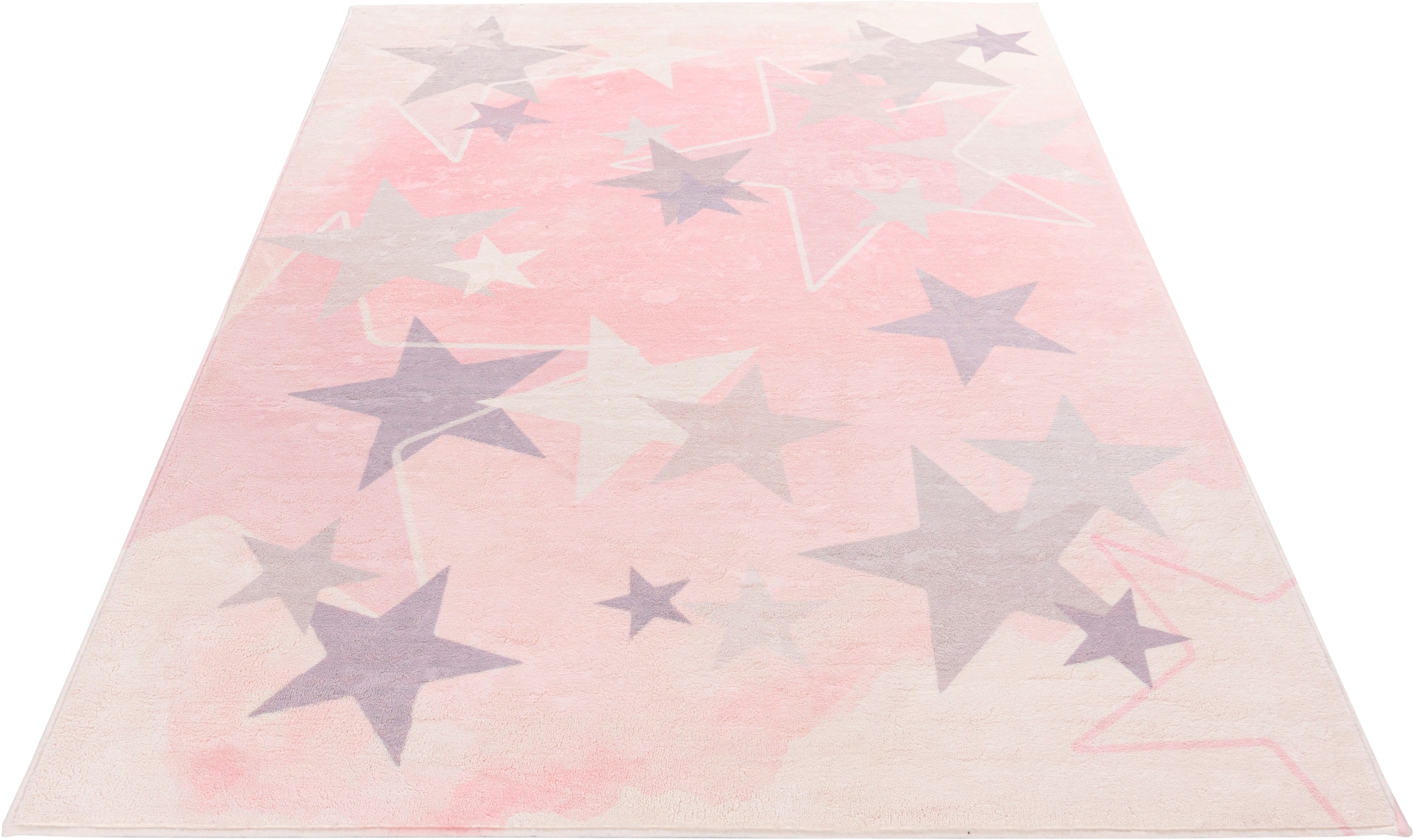Obsession Kinderteppich »My Stars 410«, rechteckig, 10 mm Höhe, Kurzflor, Motiv Sterne, Kinderzimmer
