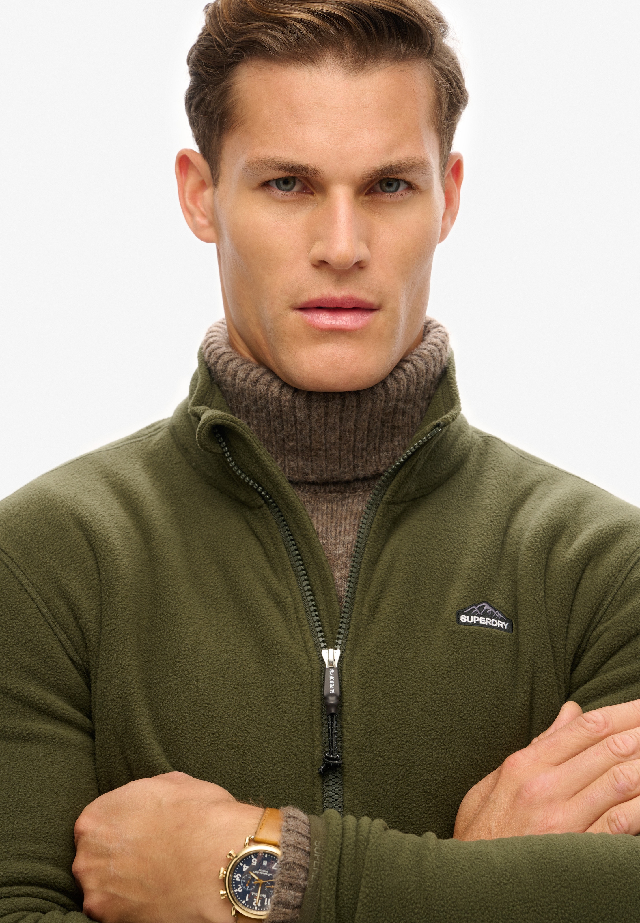 Superdry Fleecejacke »POLAR FLEECE FULL ZIP«, mit Kapuze