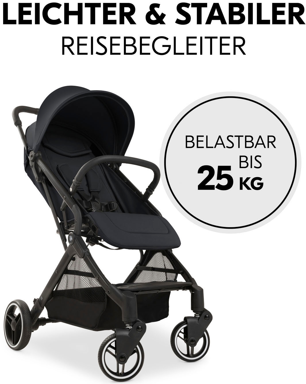 Hauck Kinder-Buggy »Travel N Care Plus, black«, 22 kg