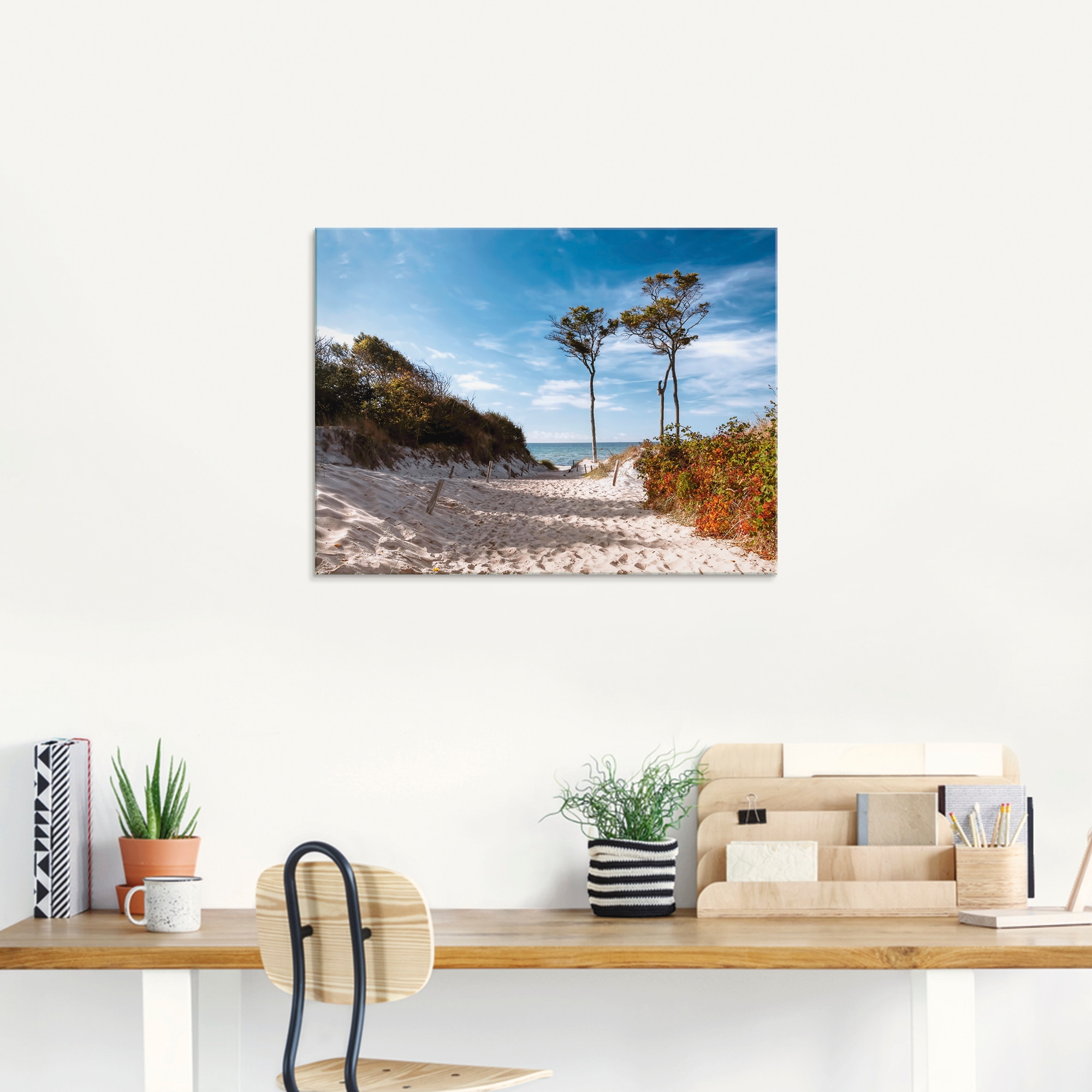Artland Glasbild »Weststrand Darss«, Strand, (1 St.), in verschiedenen Grössen