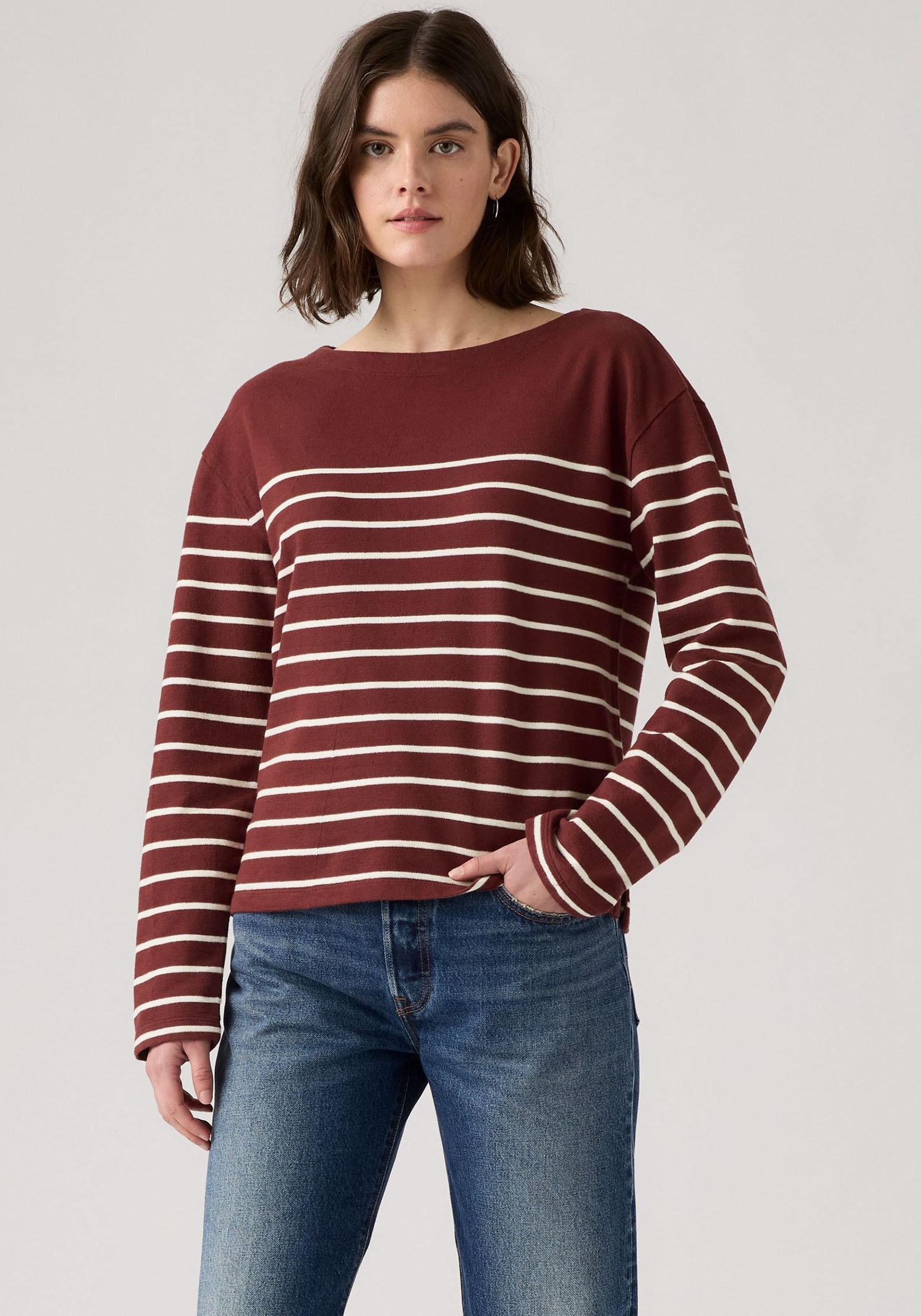 Levi's® Langarmshirt »MARIN STRIPE TOP« Saum mit kurzen Seitenschlitzen