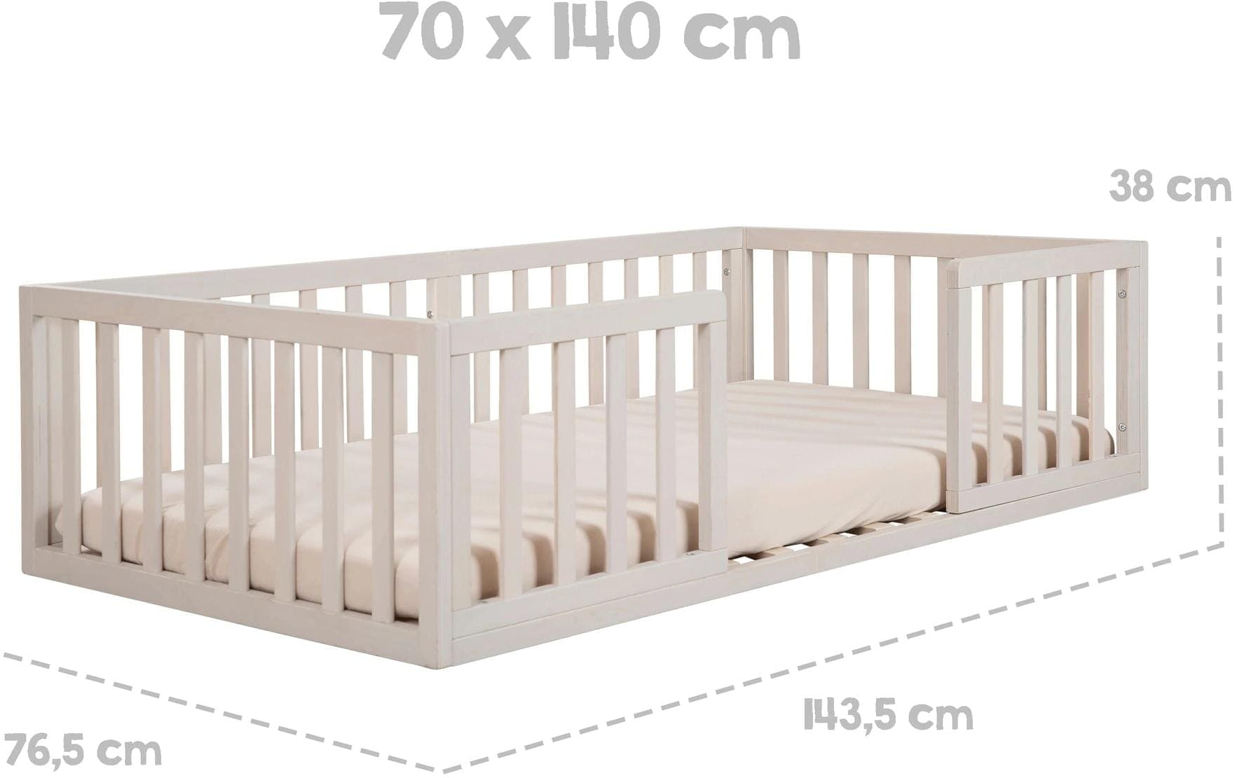roba® Kinderbett »Montessori 70 x 140 cm«