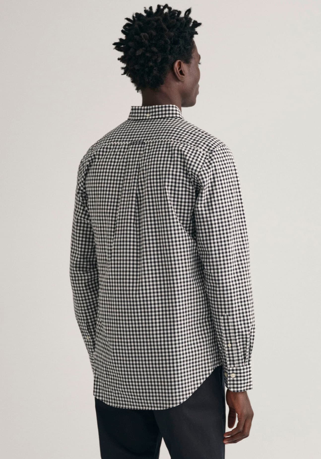 Gant Langarmhemd »Regular Fit Gingham Popeline Hemd strapazierfähig pflegeleicht kariert«, mit Logostickerei auf der Brust