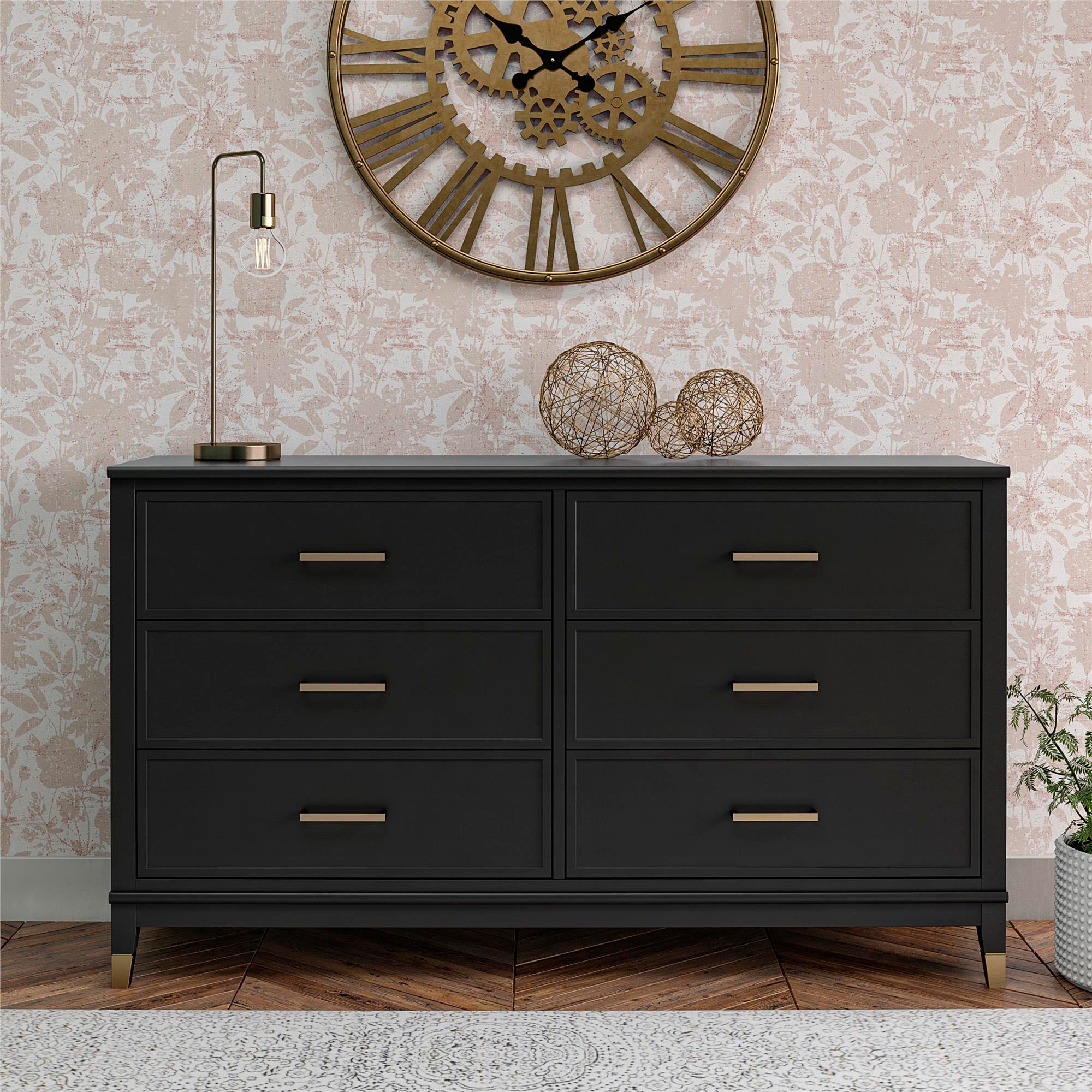 CosmoLiving by Cosmopolitan Kommode »Westerleigh« mit 6 Schubladen, MDF, Beine aus Massivholz, Höhe 85 cm, Breite 145 cm