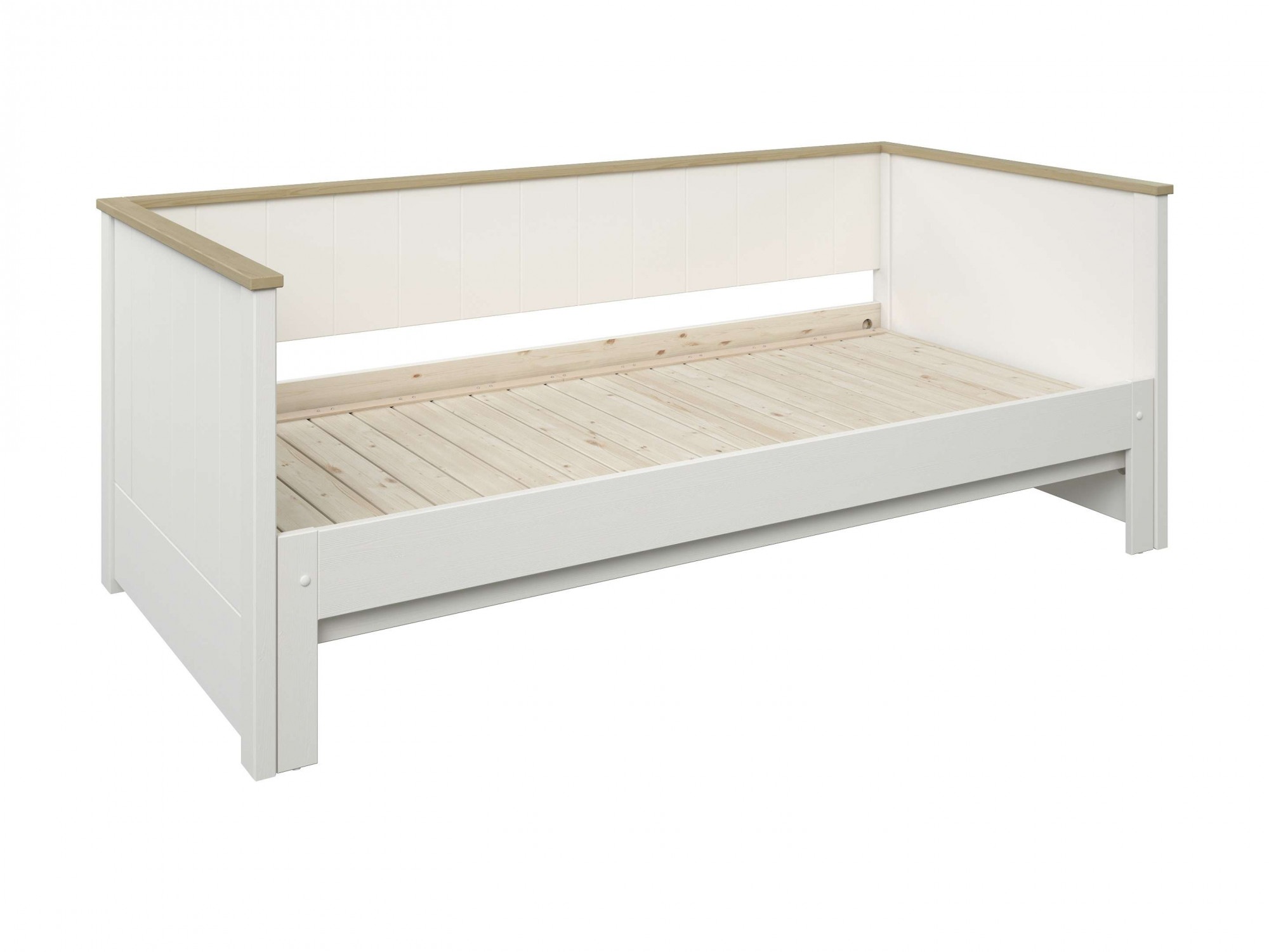 OTTO home Daybett ""REIGNY ", Kinderbett, Gästebett, zwei Schlafplätze" 2. Schlafplatz ausziehbar, Massivholz, Lammellen - Design, Landhausstil, Schublade optional