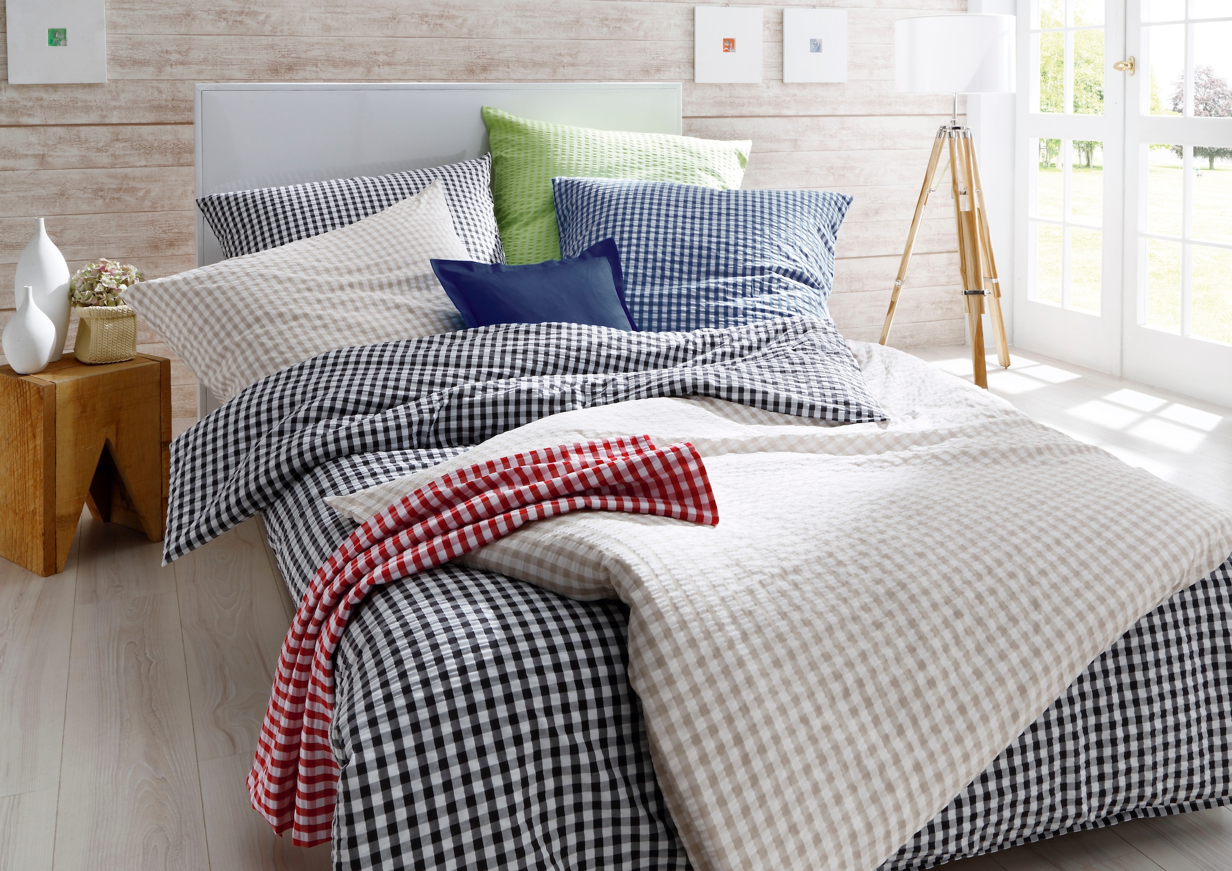 fleuresse Bettwäsche »Rio«, Seersucker 100% Baumwolle, bügelfrei, atmungsaktiv, OEKO-TEX®