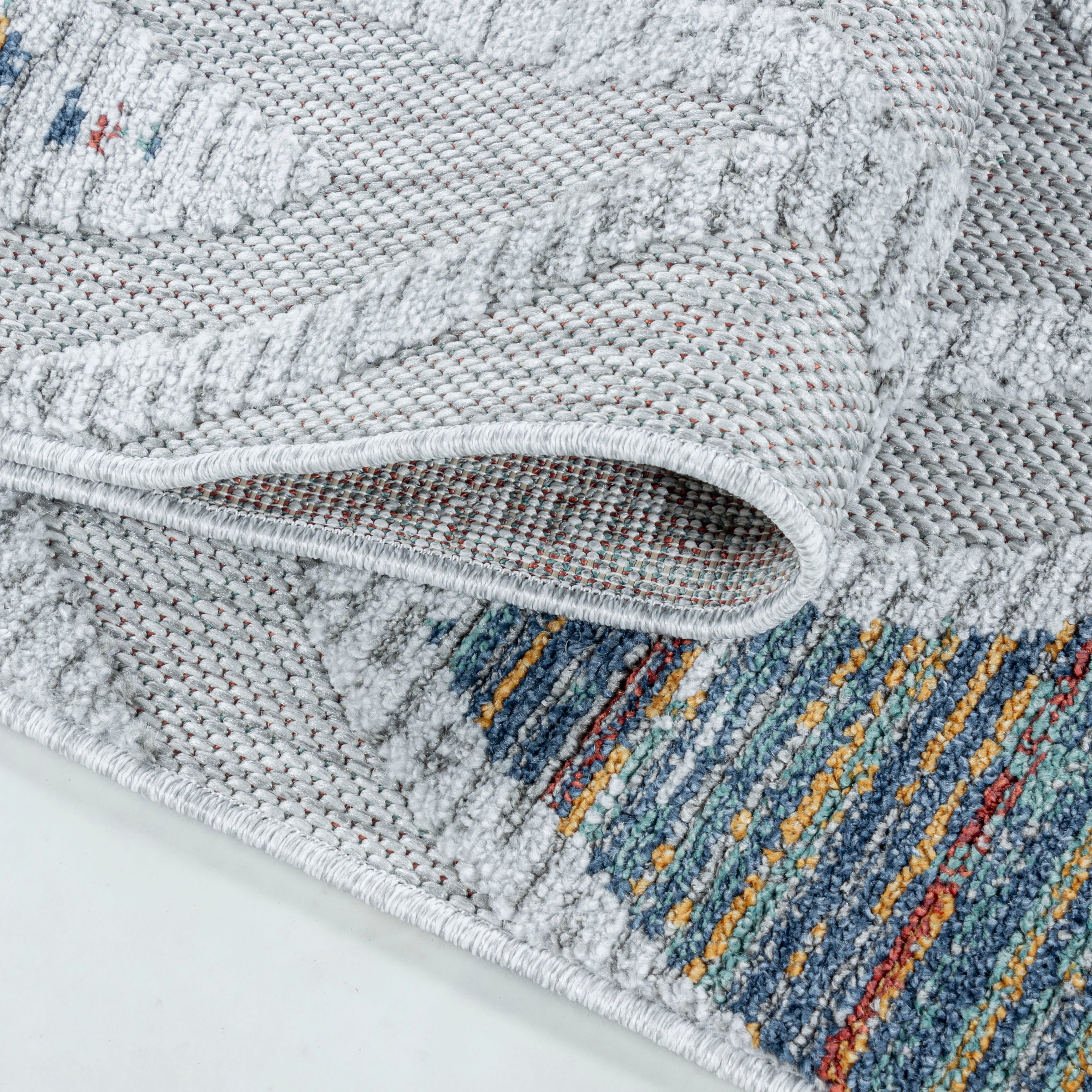 Ayyildiz Teppiche Teppich »BAHAMA 5157«, rechteckig, 8 mm Höhe, Läufer, Flachflor mit Hoch-Tief-Struktur, In-und Outdoor geeignet