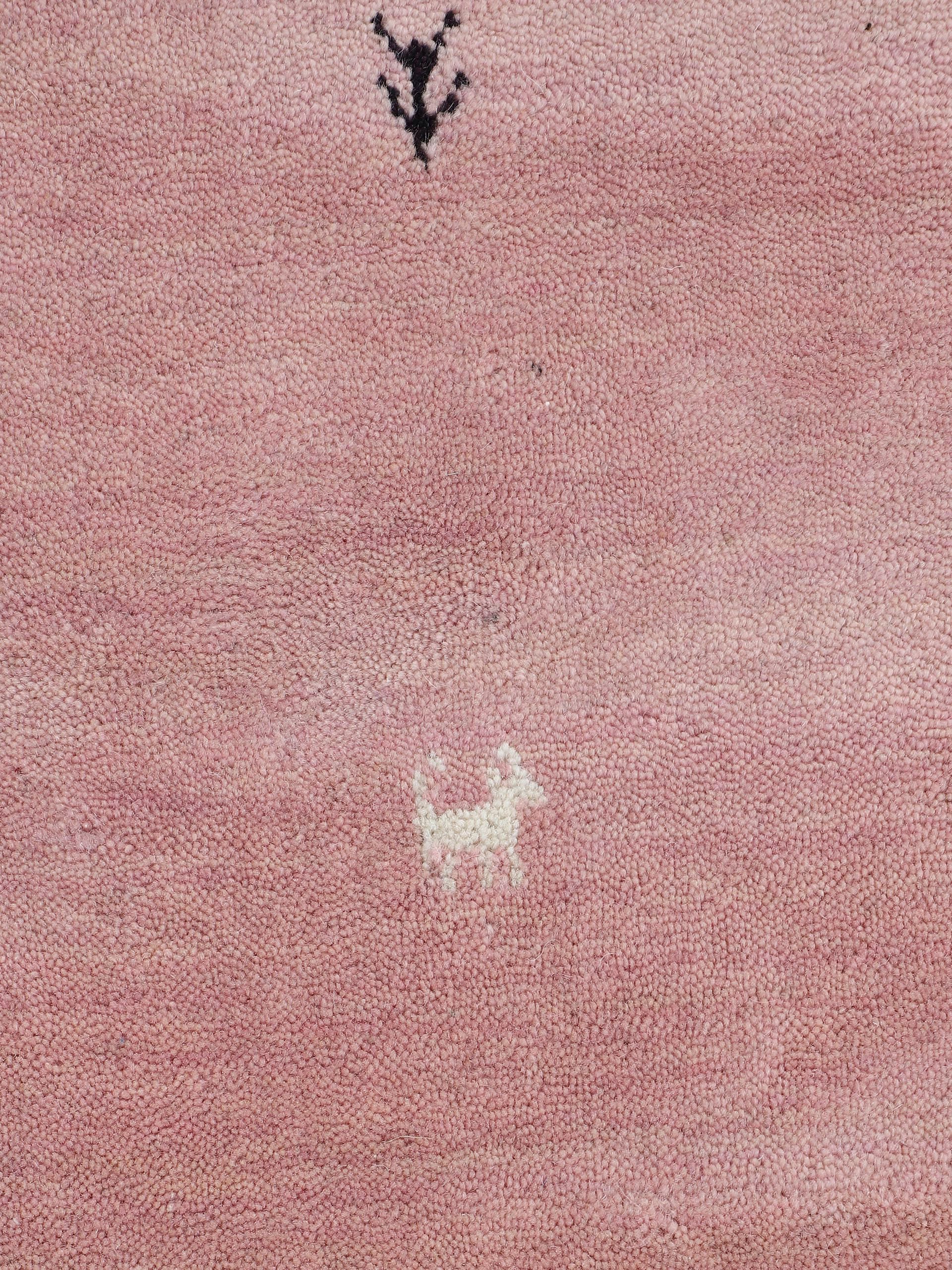 carpetfine Wollteppich »Gabbeh Uni«, rund, 15 mm Höhe, reine Wolle handgewebt, Gabbeh Tiermotiv warmes Raumklima viele Grössen
