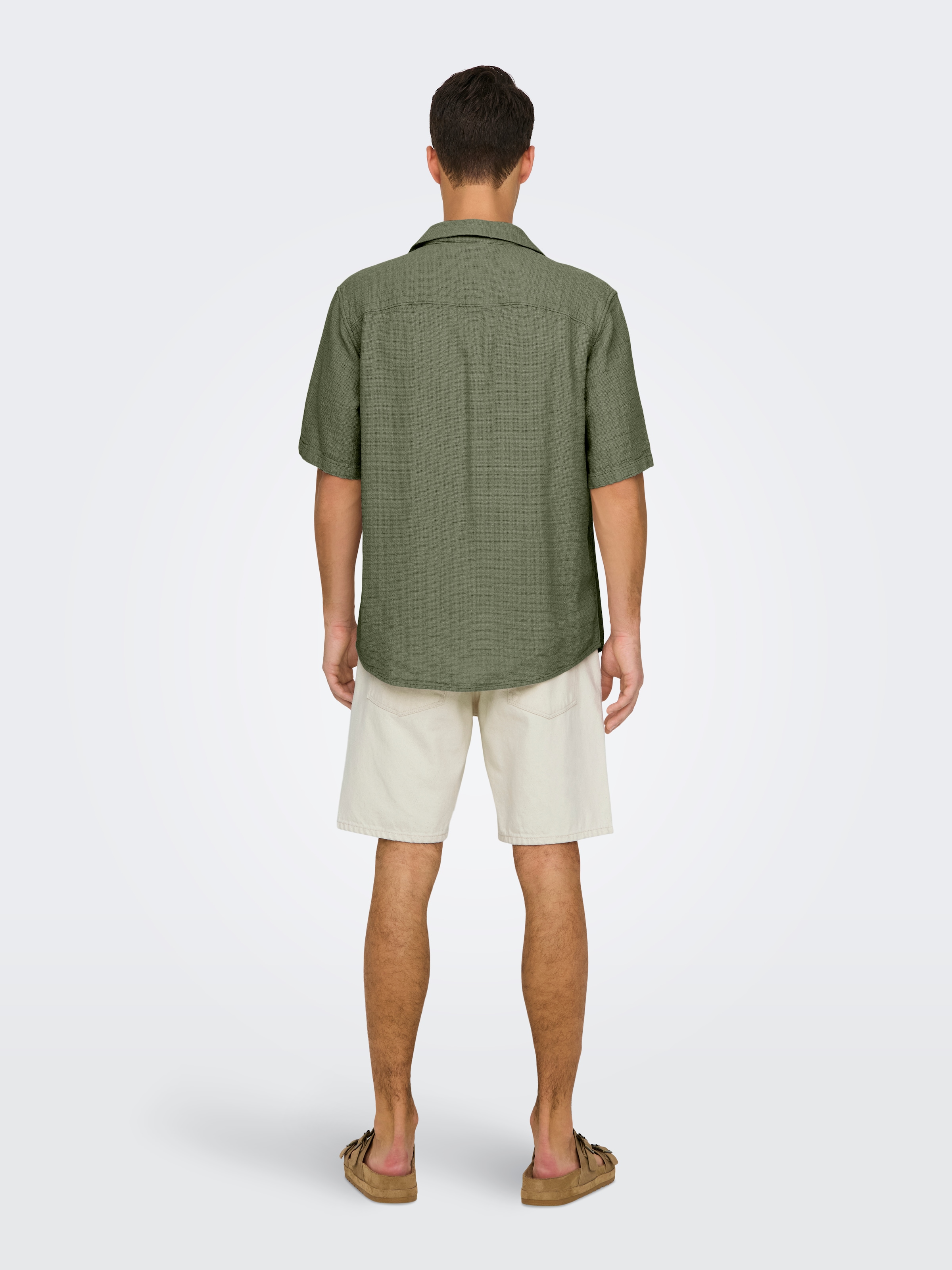ONLY & SONS Kurzarmhemd »ONSLATHAM RLXSS RESORT LINEN STRUC 0257«
