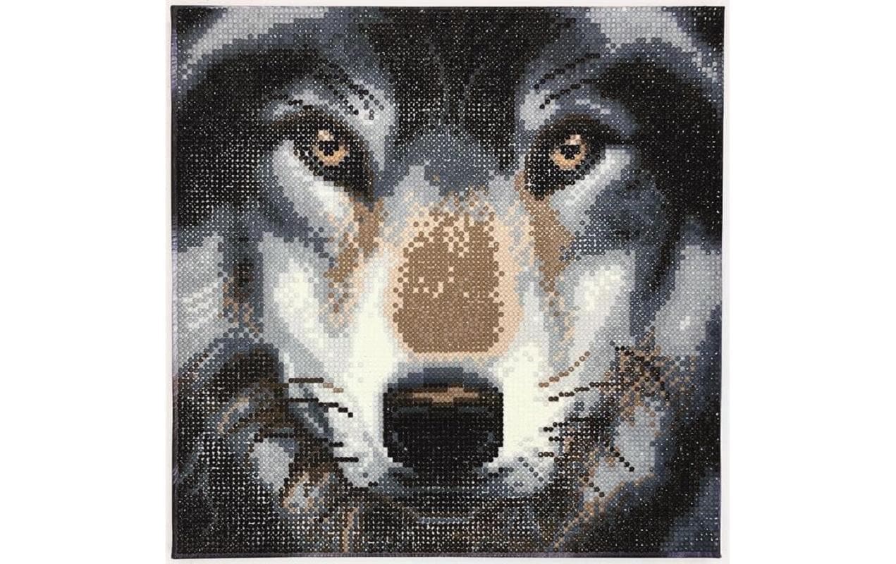 Kreativset »CRAFT Buddy Crystal Art Kit Wolf 30 x 30 cm«, (11 tlg.)