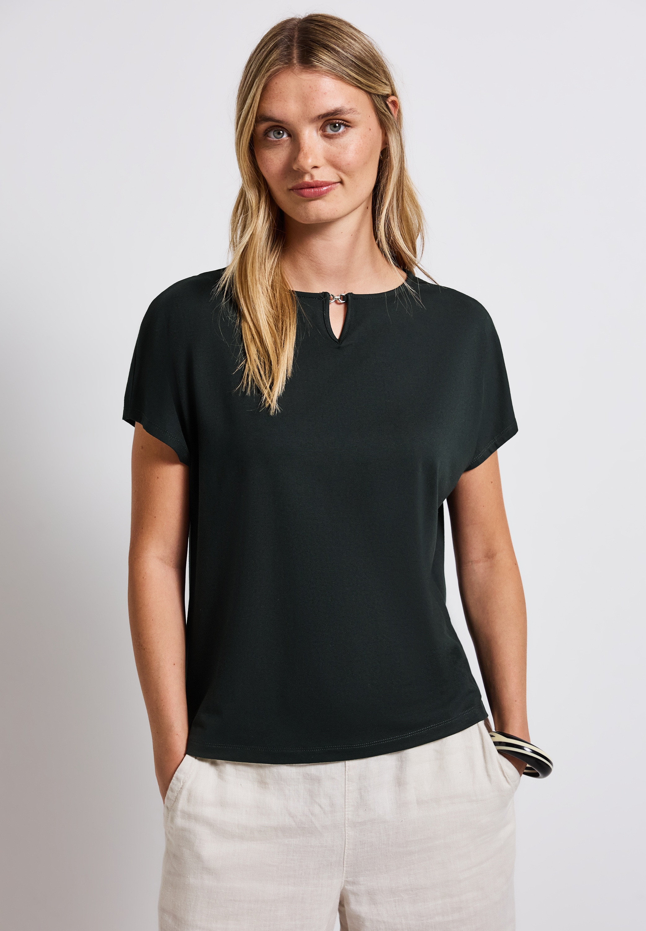 STREET ONE Shirttop mit Cut-Out Detail