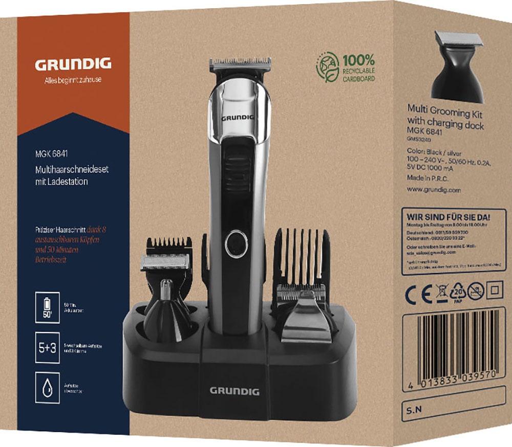 Grundig Multifunktionstrimmer »MGK 6841«, 8 Aufsätze, mit 5 Aufsätzen