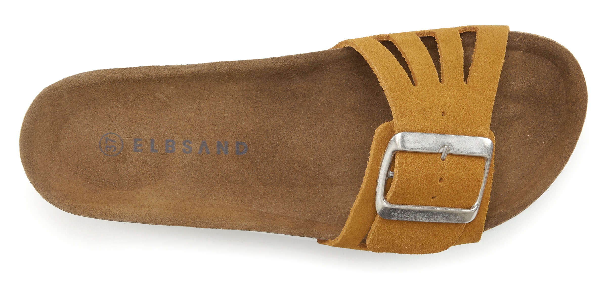 Elbsand Pantolette »Sandale«, Mule, offener Schuh aus Leder mit weichem Komfortkorkfussbett