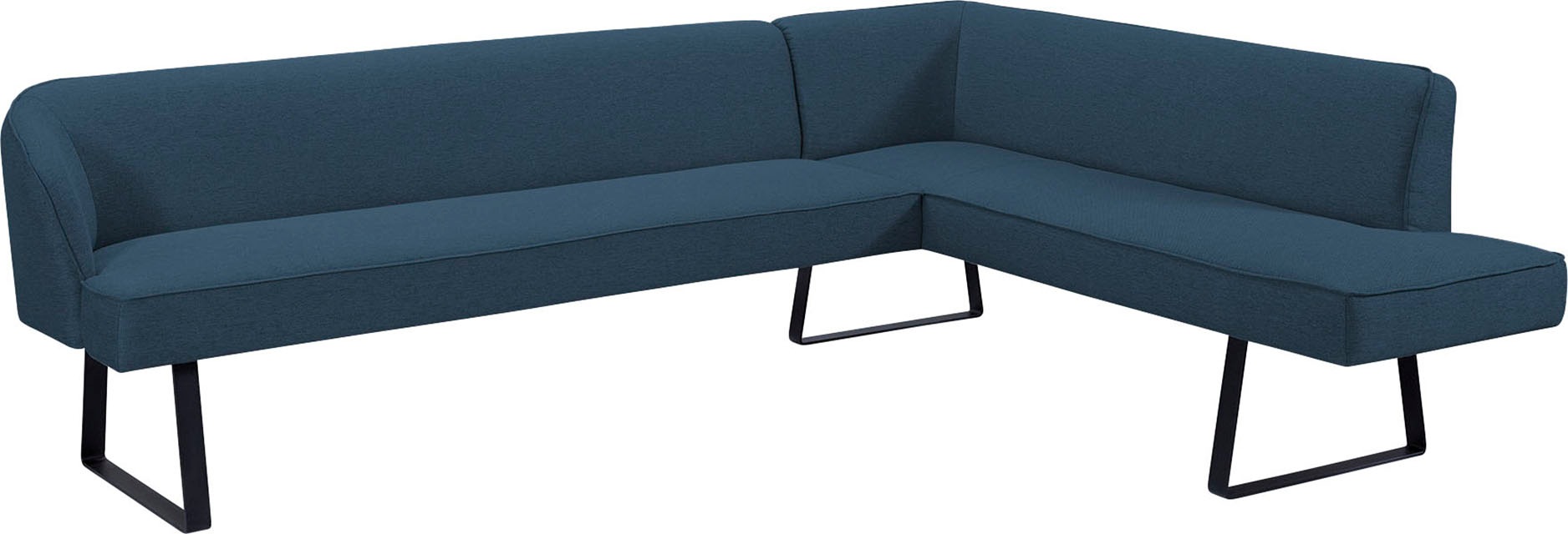 exxpo - sofa fashion Eckbank »Americano«, mit Keder und Metallfüssen, Bezug in verschiedenen Qualitäten
