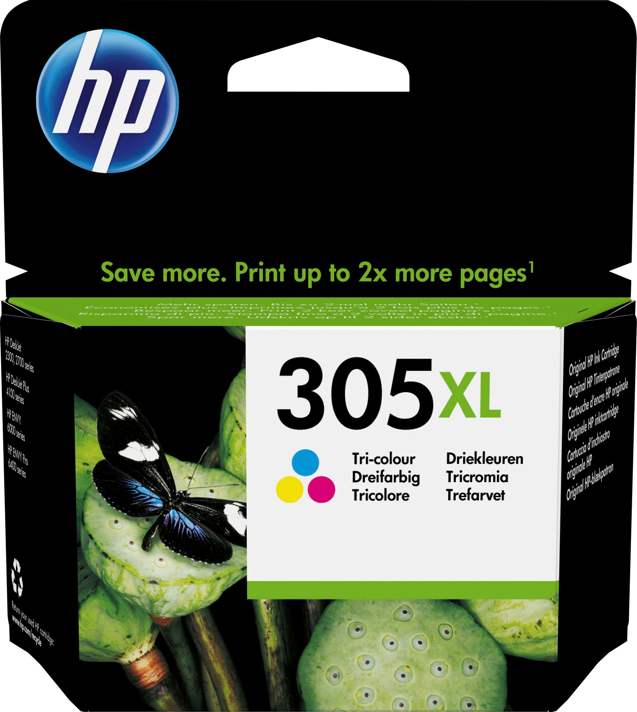 HP Tintenpatrone »305XL« original Druckerpatrone 305 cyan/magenta/yellow XL