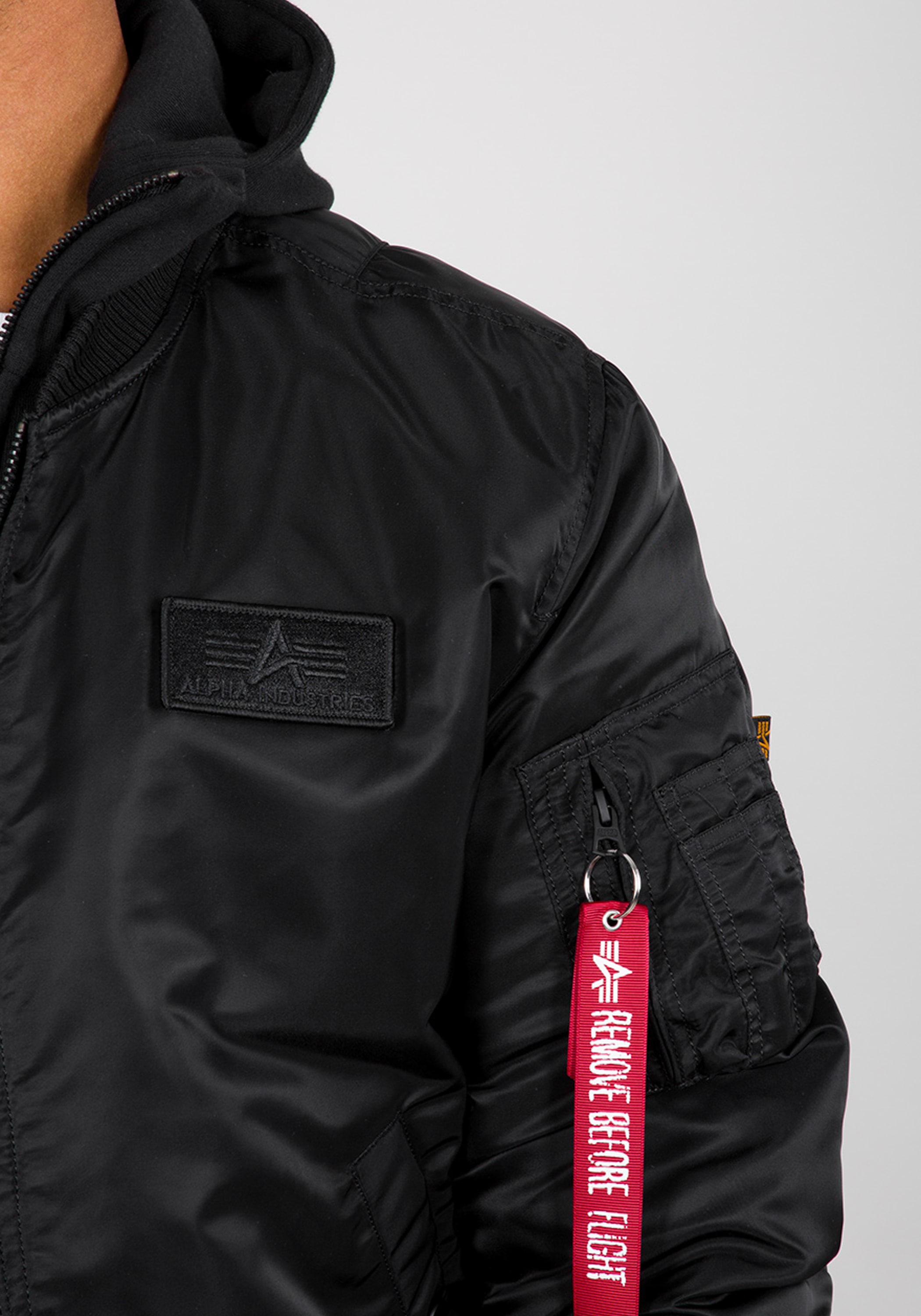 Alpha Industries Bomberjacke »Alpha Industries Men - Bomber Jackets MA-1 Zip Hood Back Print«
