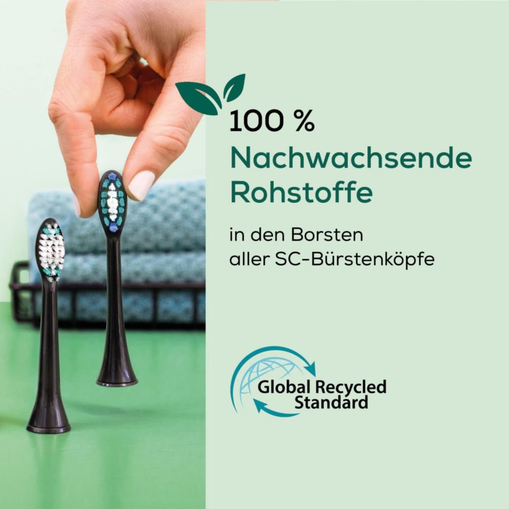 BEURER Aufsteckbürsten »SC Bürstenköpfe mit Indikatorborsten Premium White«, (4 Stück), Schalltechnologie für schonende und gründliche Zahnpflege