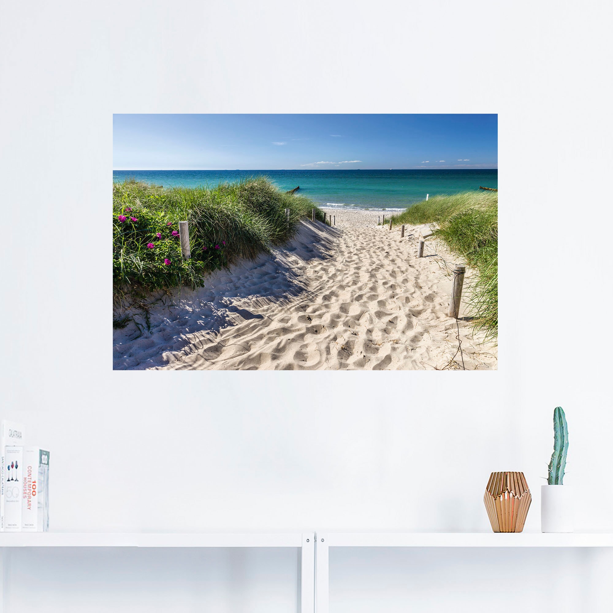 Artland Wandbild »Weg zum Strand an der Ostsee«, Strandbilder, (1 St.), als Alubild, Outdoorbild, Leinwandbild, Poster, Wandaufkleber