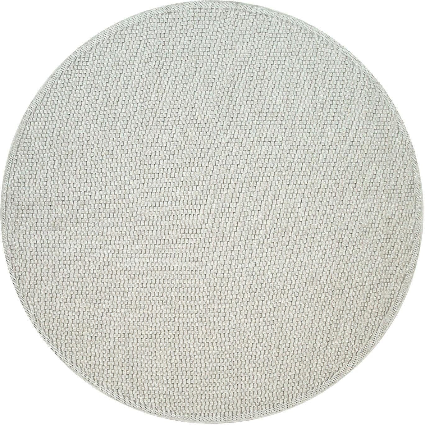 Paco Home Teppich »Timber 125«, rund, 4 mm Höhe, Flachgewebe, Sisal Optik, In- und Outdoor geeignet, Wohnzimmer