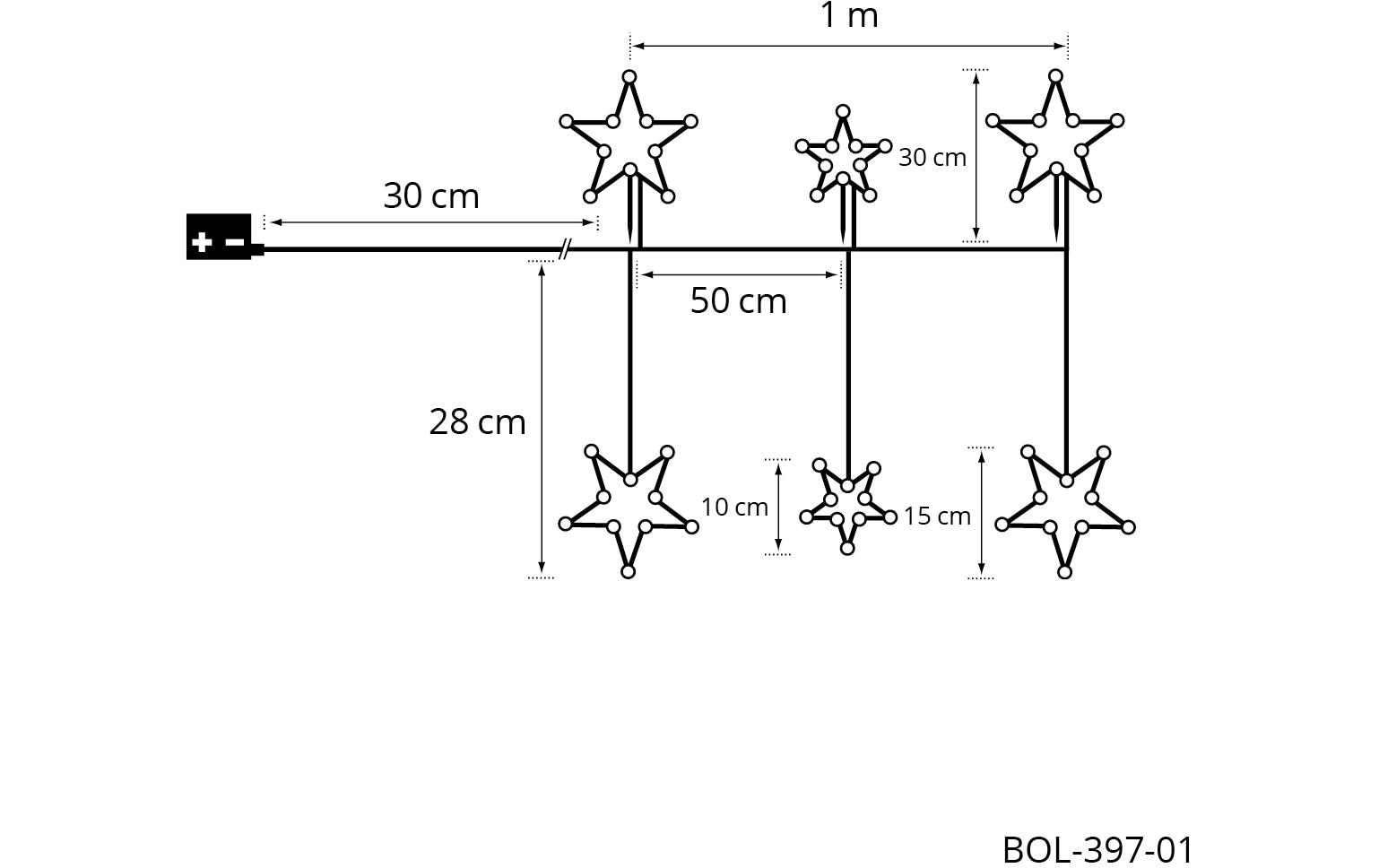 STT LED Dekolicht »Dekolicht 2D Star Set, 3 Stück«