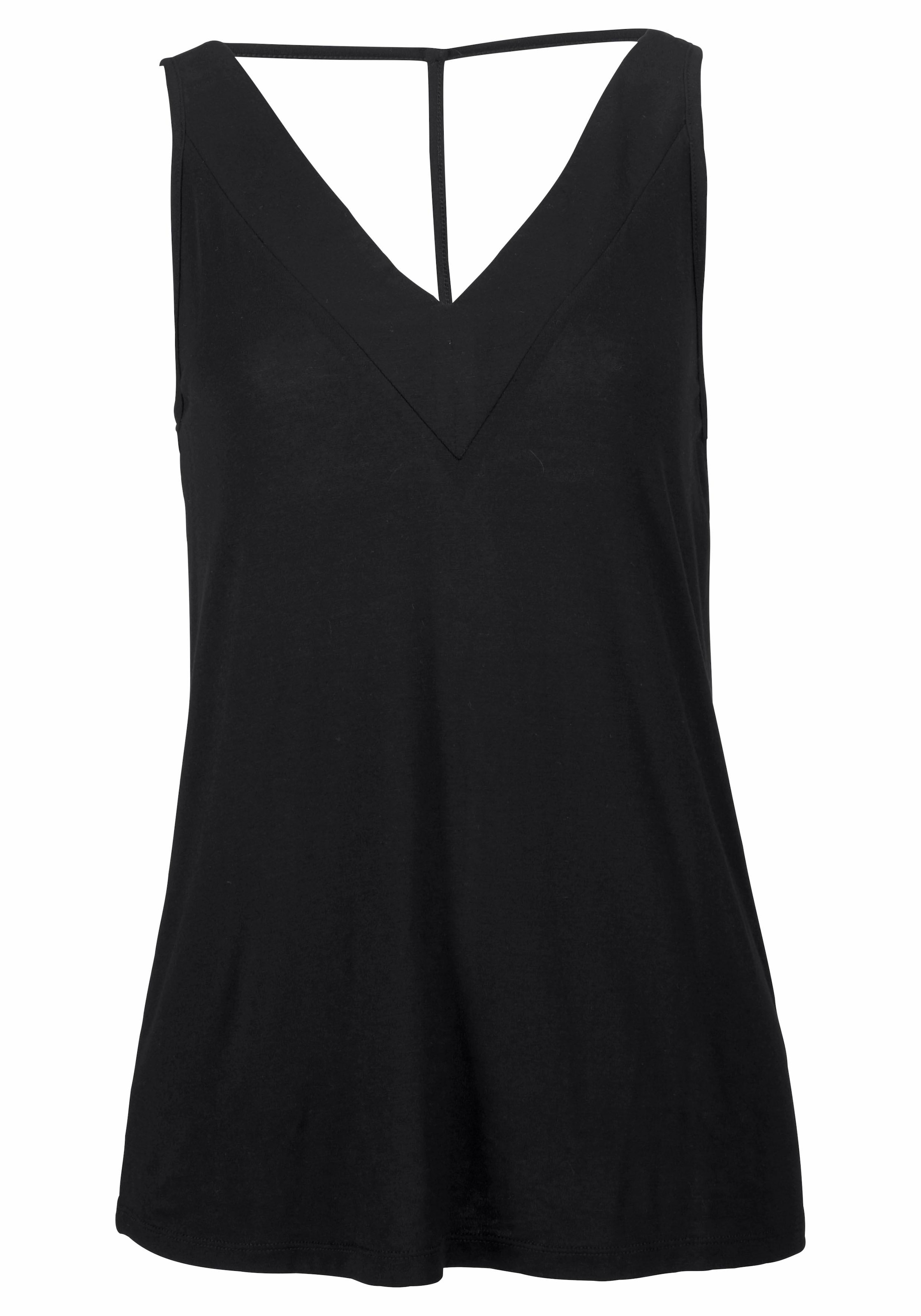 Buffalo Tanktop, mit tiefem Rückenausschnitt, V-Ausschnitt, Rückendetail