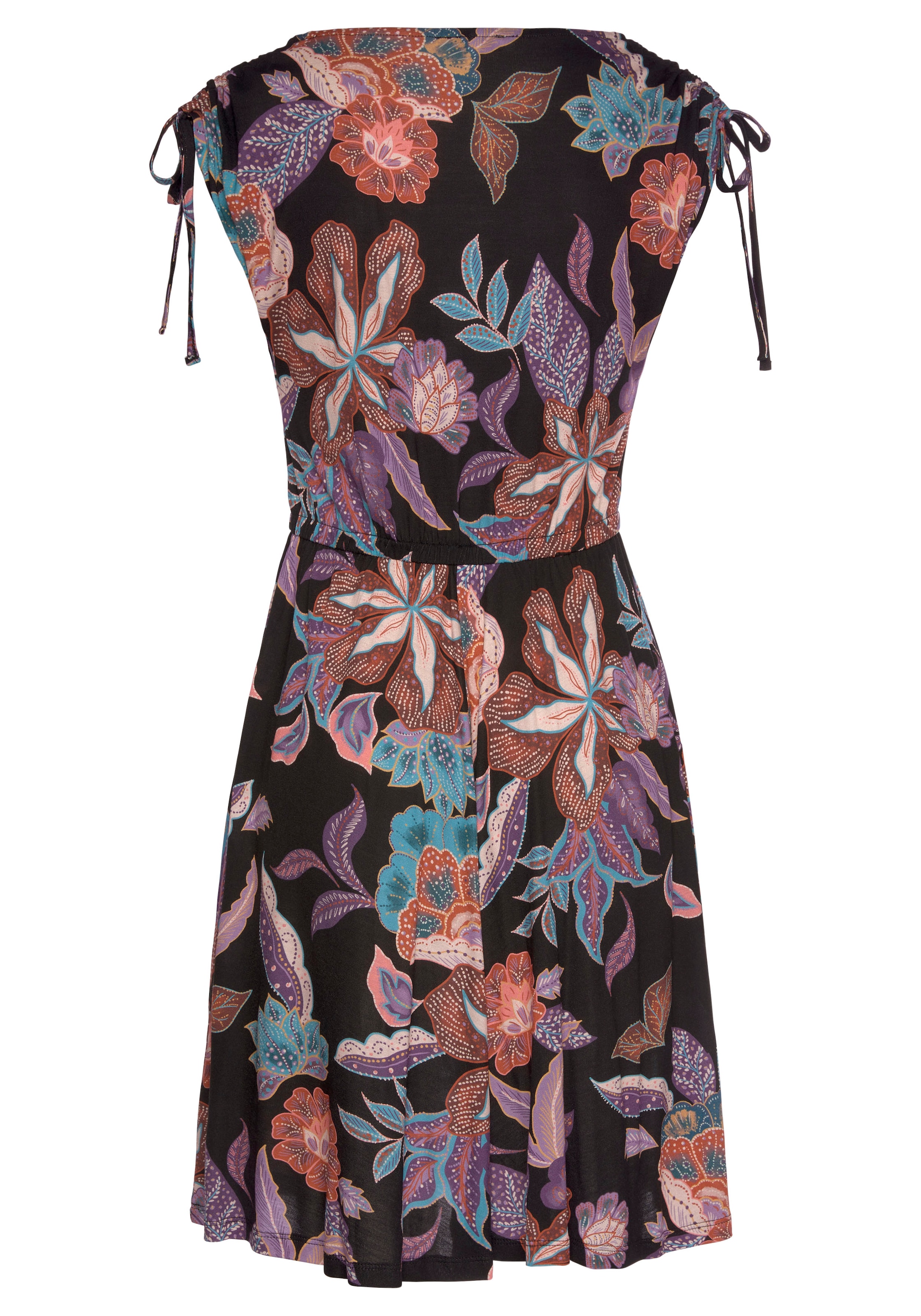 Vivance Jerseykleid, mit grossem Blumendruck, leichtes Sommerkleid, Strandkleid