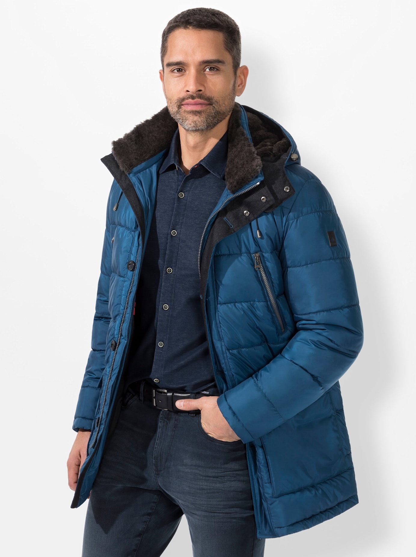 New Canadian Langjacke mit Kapuze