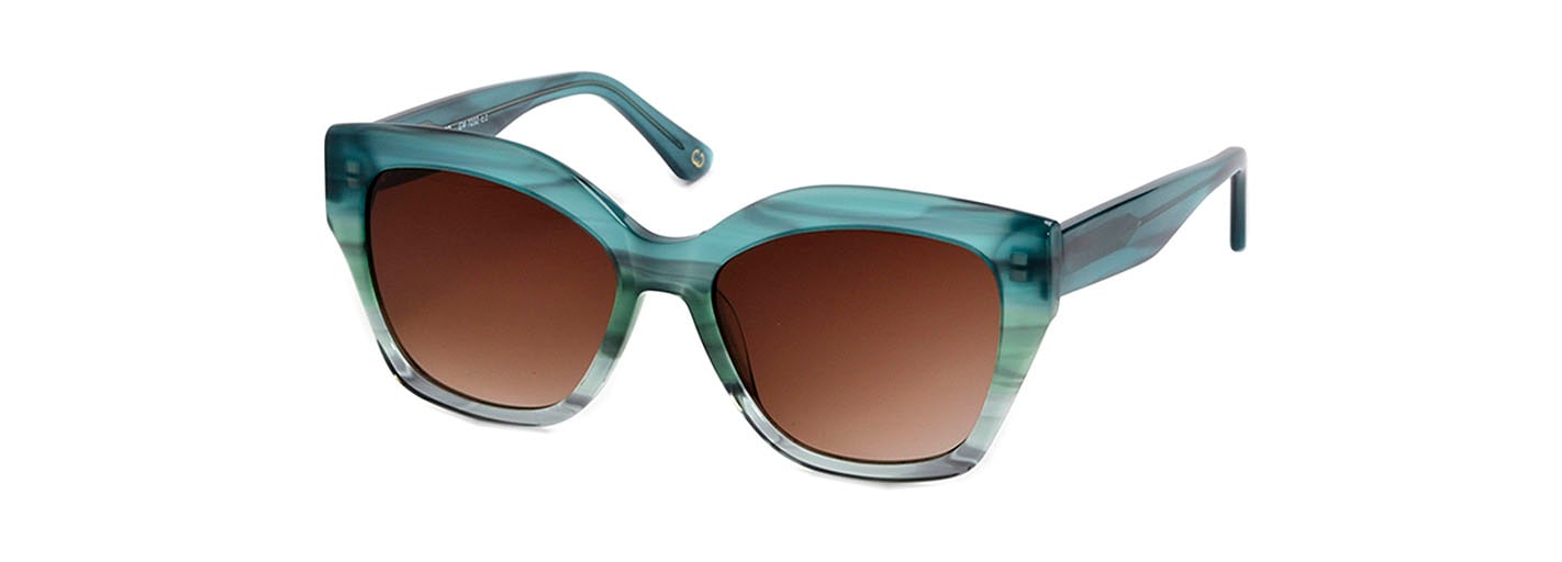 Sonnenbrille, Trendige, farbige Damenbrille, Vollrand