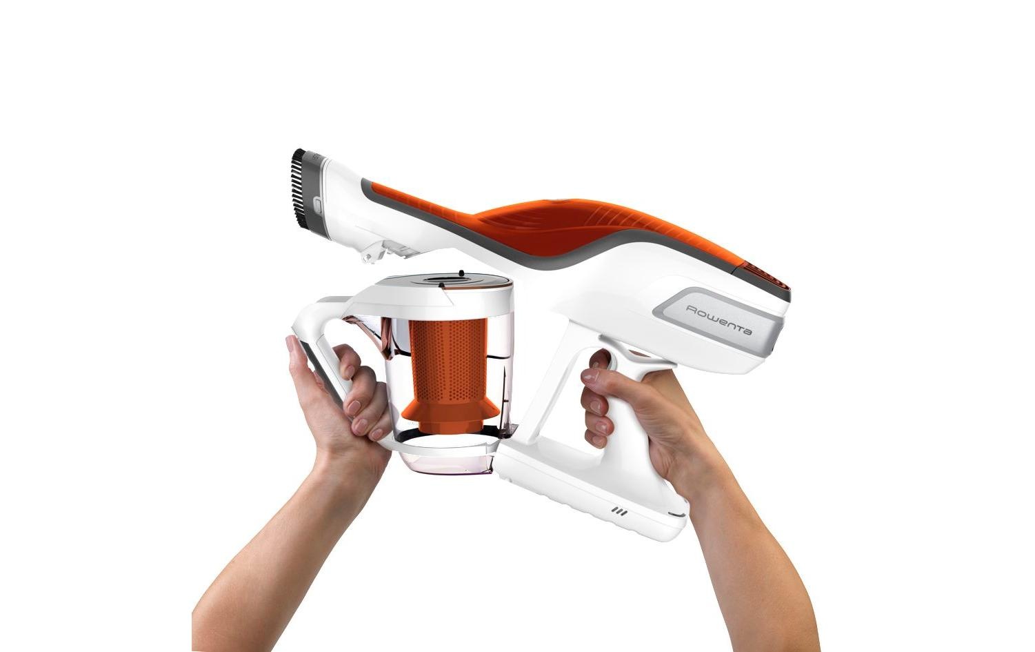 Rowenta Akku-Bodenstaubsauger »AIR FORCE FLEX 560 Weiss und Orange«
